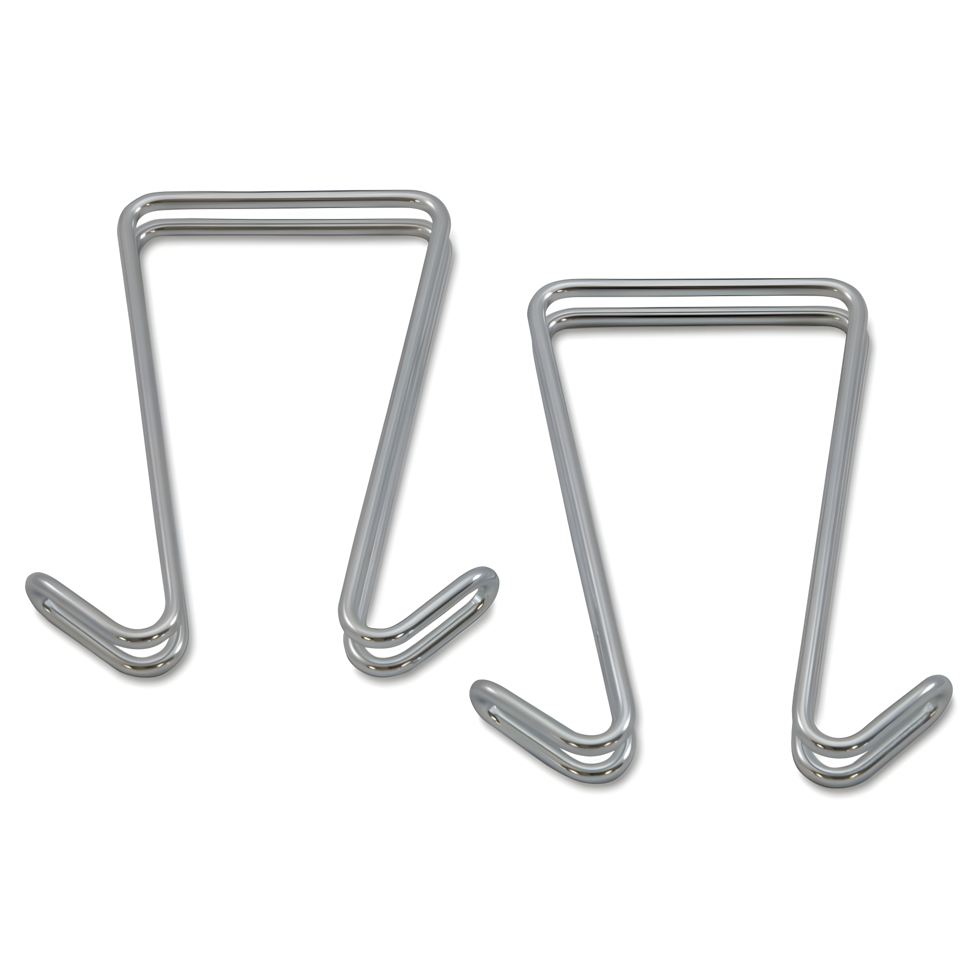 Silver Double-Sided Metal Partition Garment Hooks