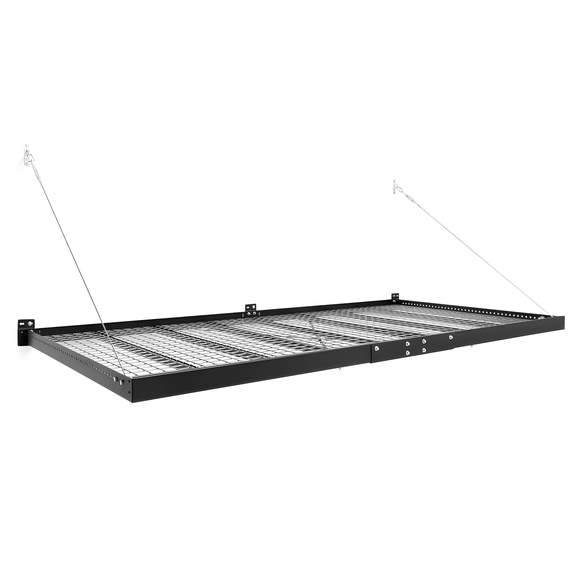 Pro Series 4 ft. x 8 ft. Black Steel Wall Mounted Shelf