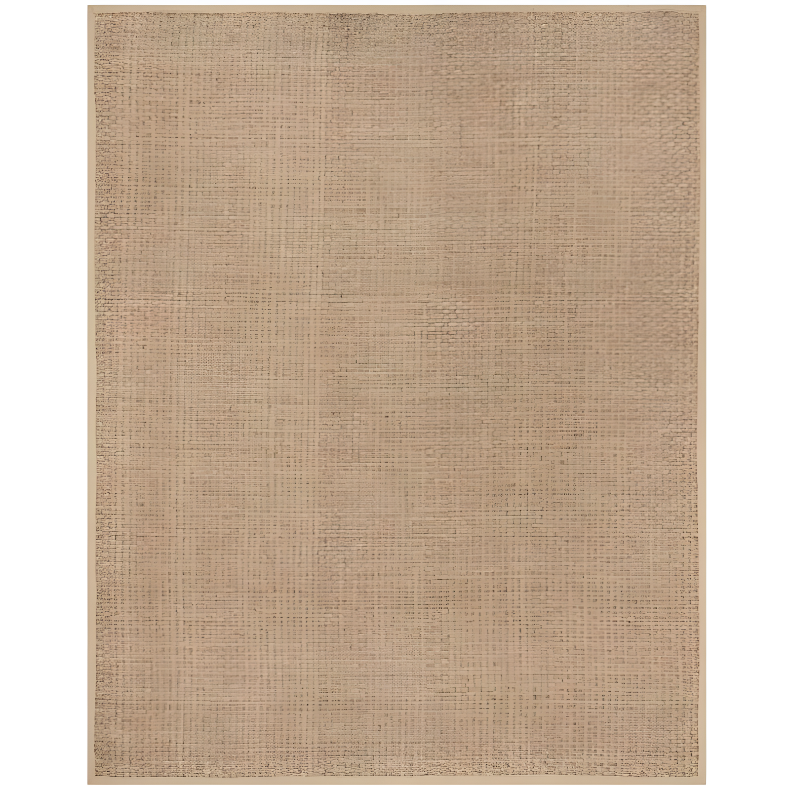 Round Natural Beige Hand-Knotted Cotton Area Rug