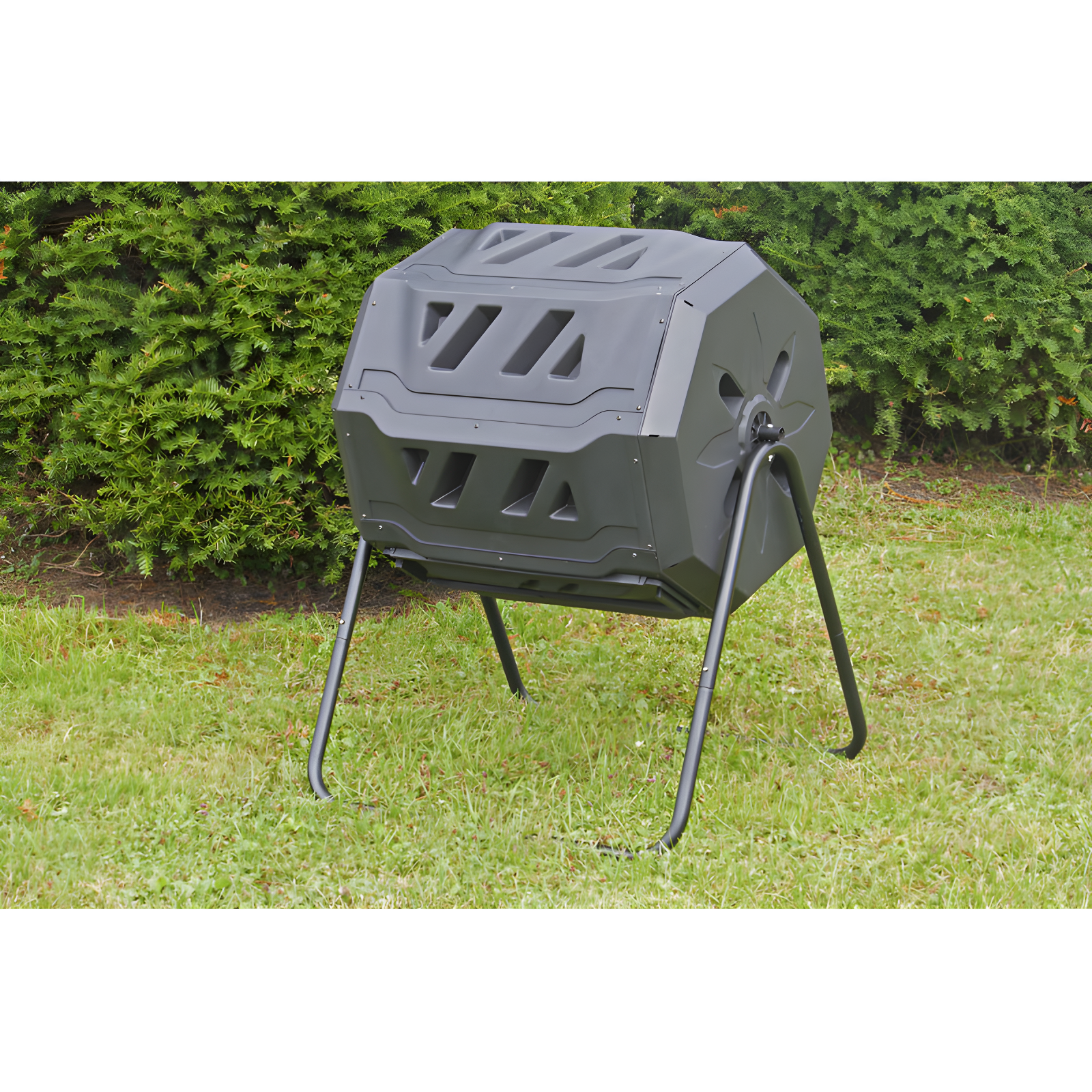 42 Gallon Black Plastic Outdoor Tumbler Composter