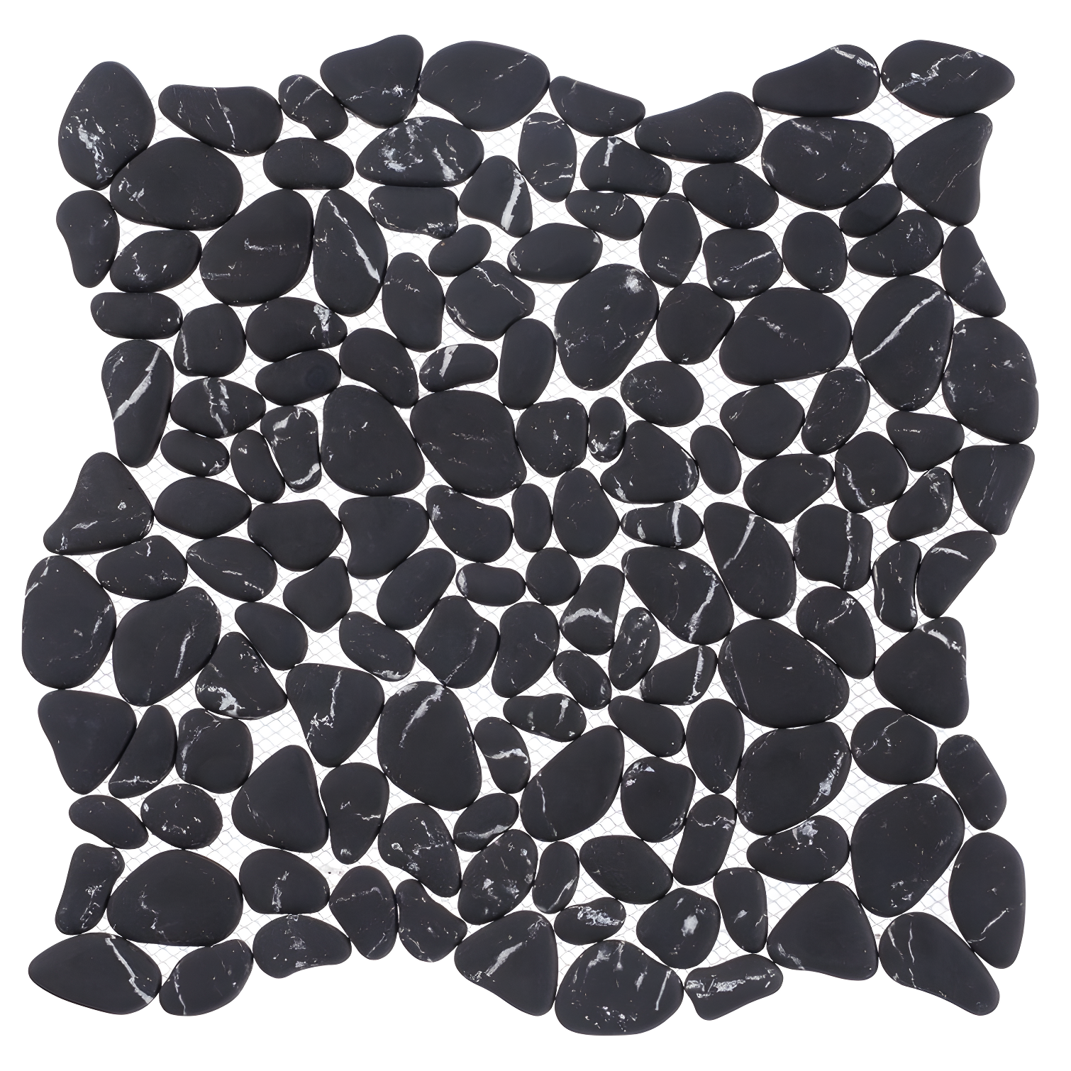 Zen Black Pebble Glass Mosaic Tile for Indoor and Outdoor