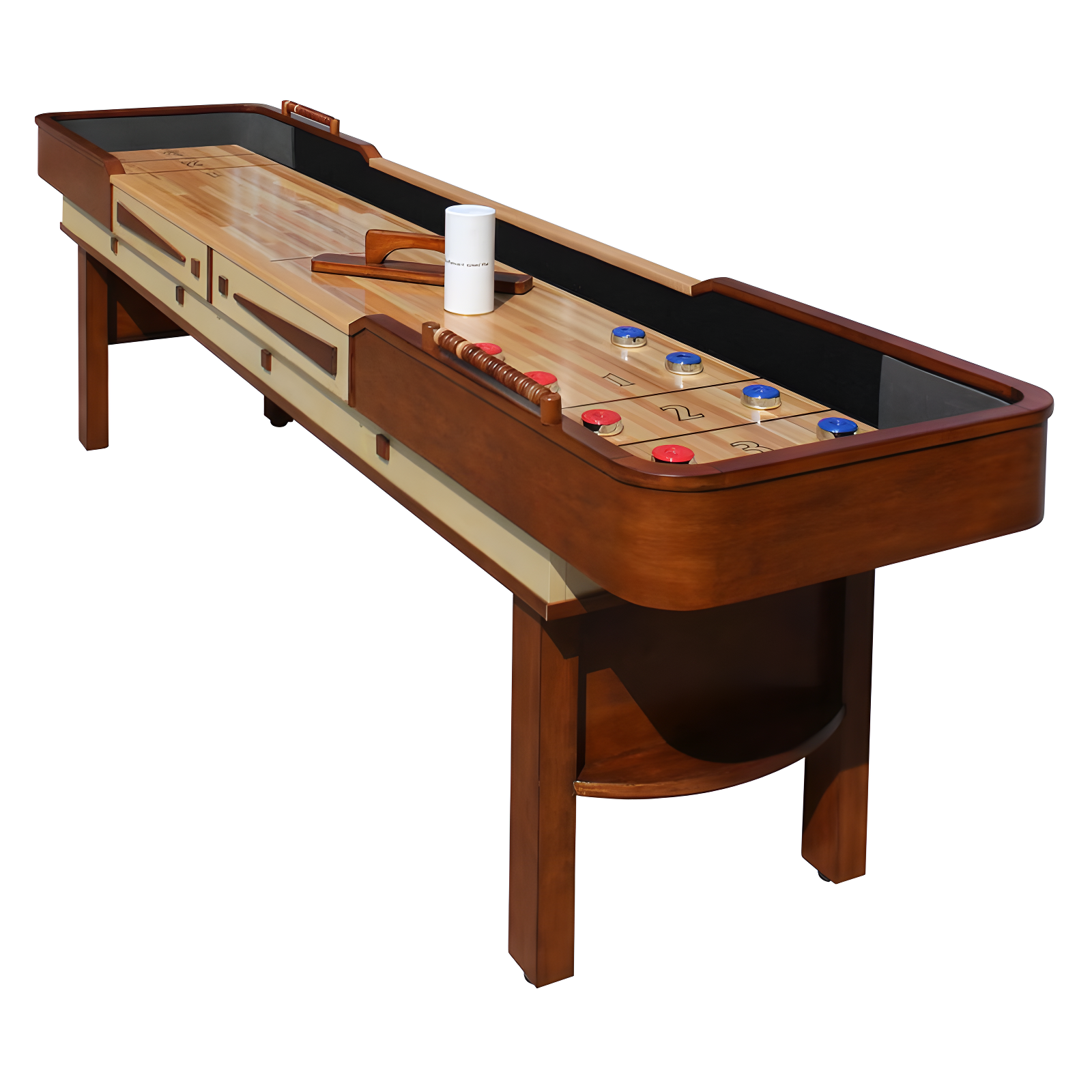 Hathaway 12-Foot Walnut Shuffleboard Table with Lacquered Playfield