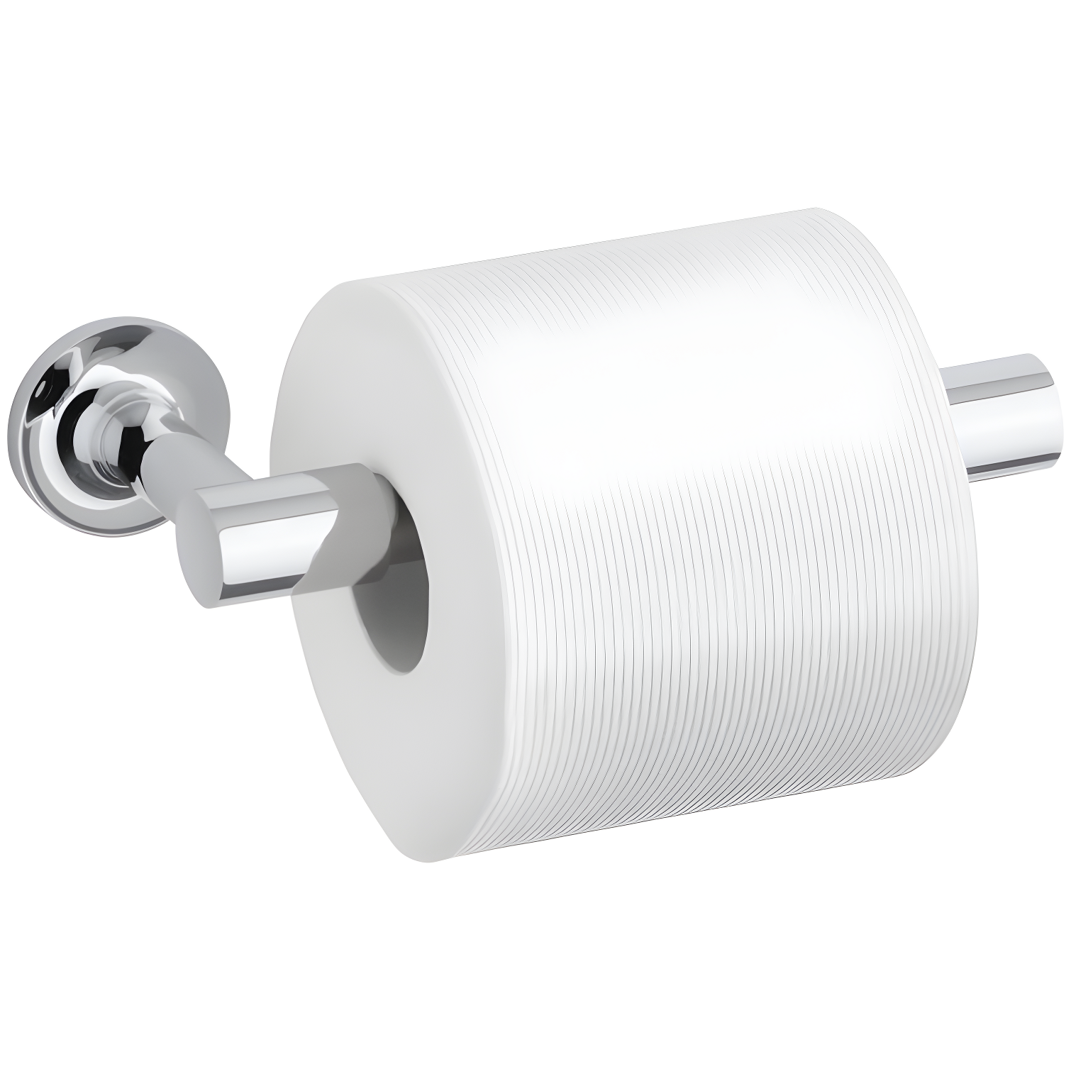 Polished Chrome Wall-Mount Pivoting Toilet Paper Holder