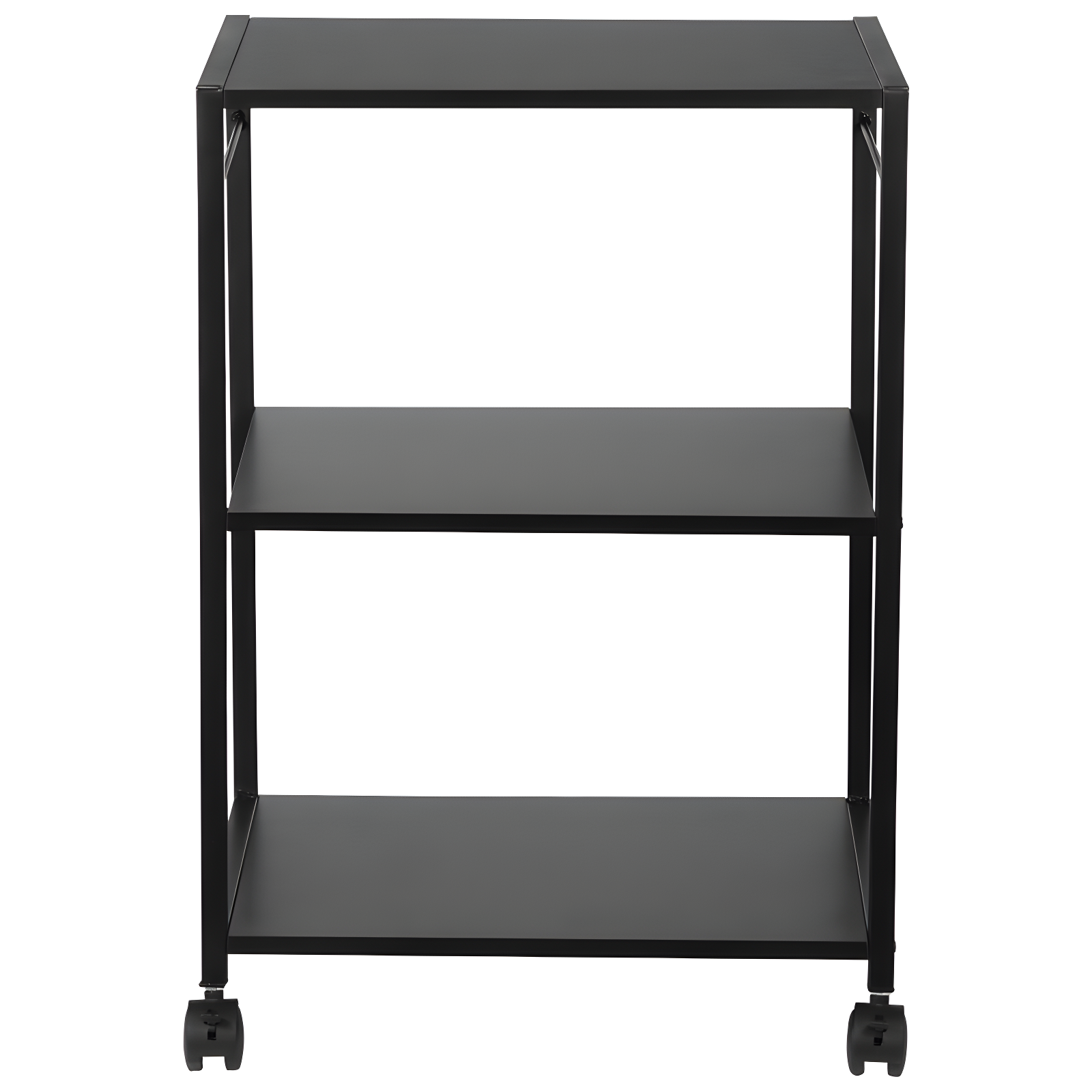 Black Adjustable 3-Tier Printer Stand with Storage Shelves