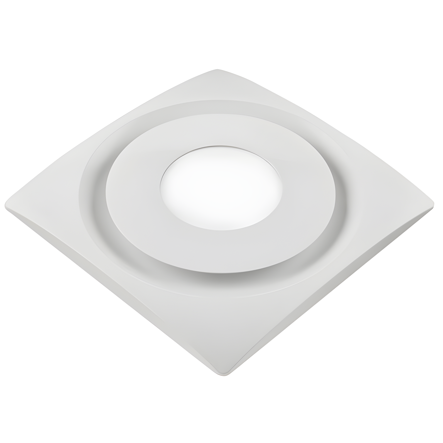 SlimFit White Bathroom Fan with LED Light and Humidity Sensor