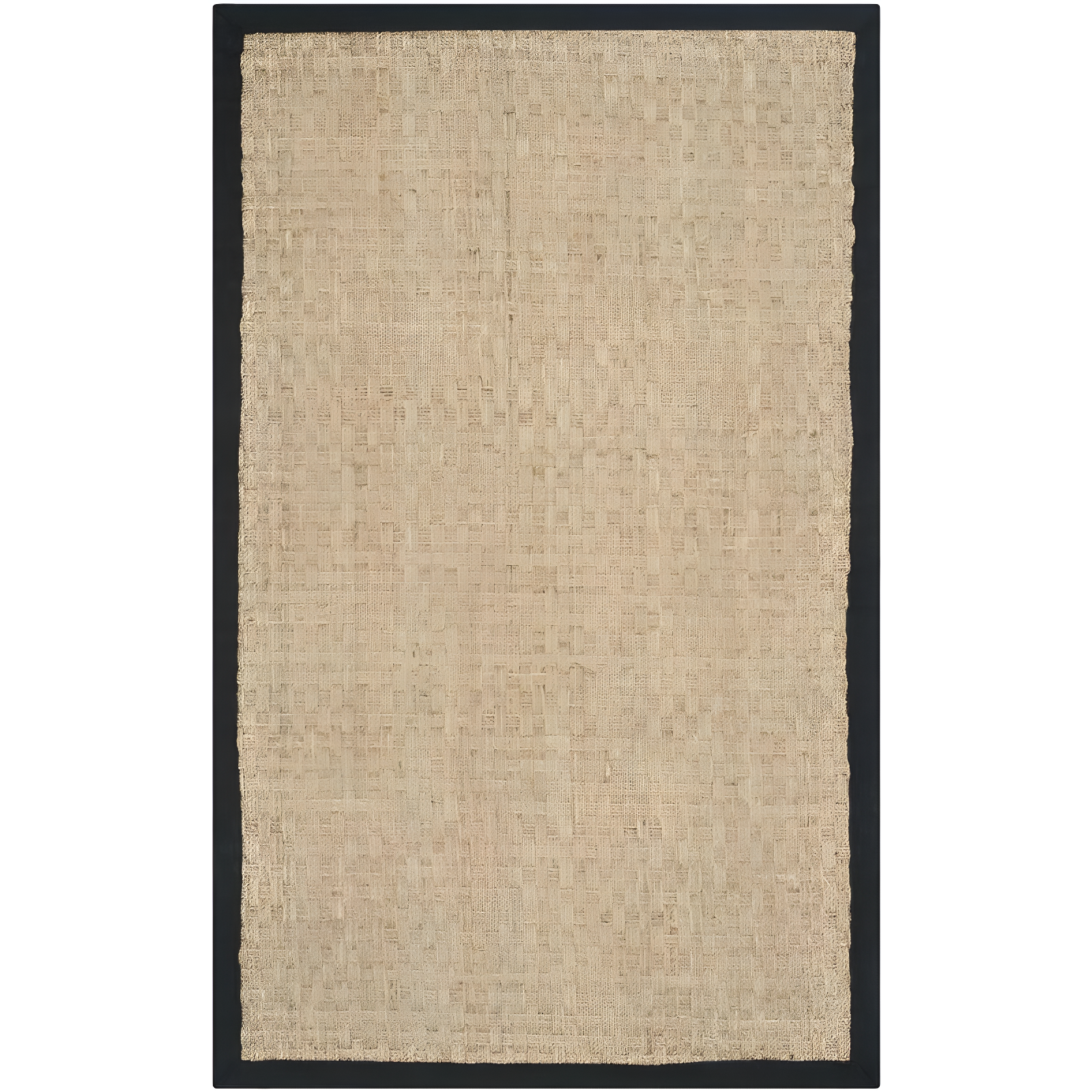 Hand-Knotted Natural Black Cotton & Synthetic 10' x 14' Area Rug