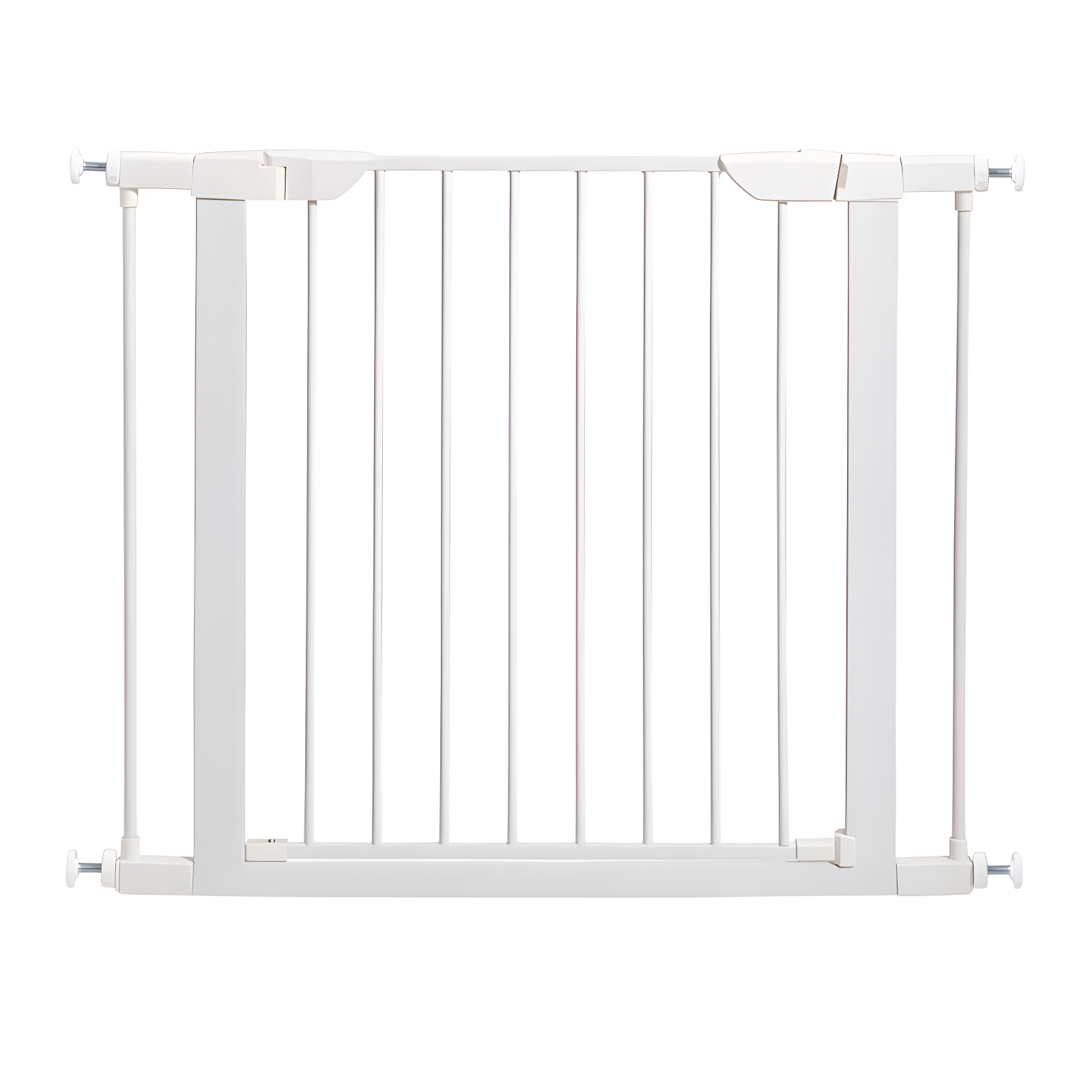 White Steel Pressure Mounted Swinging Pet Gate