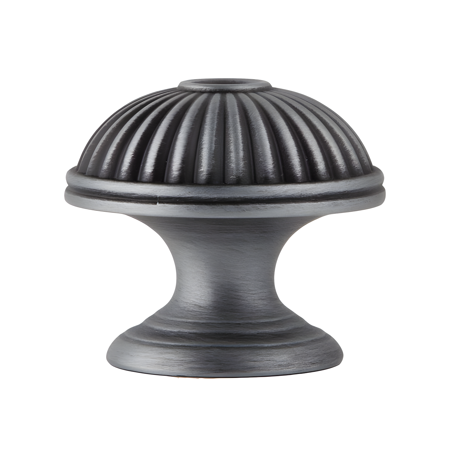 Satin Pewter 1.5" Round Fluted Cabinet Knob