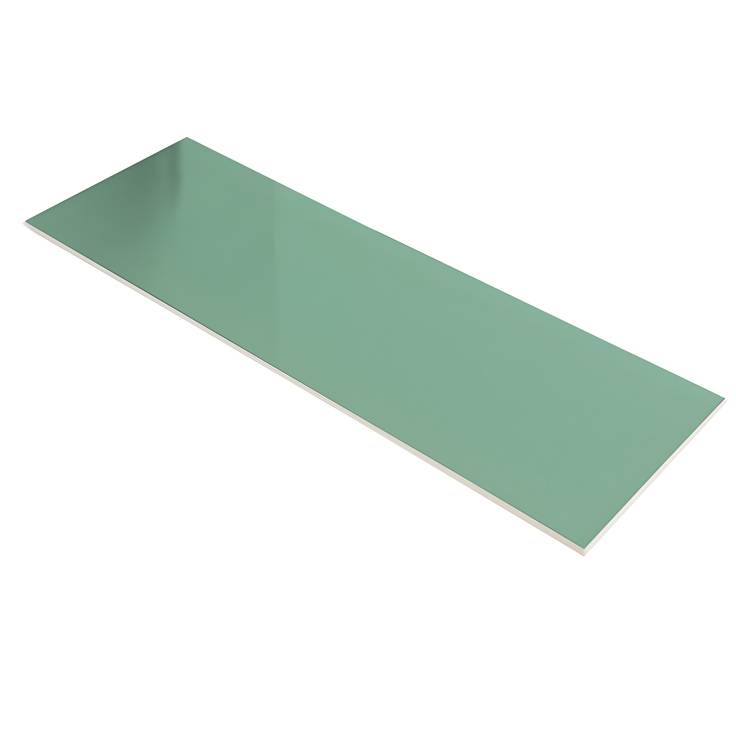 Glossy Sage 12'' x 4'' Peel and Stick Subway Tile