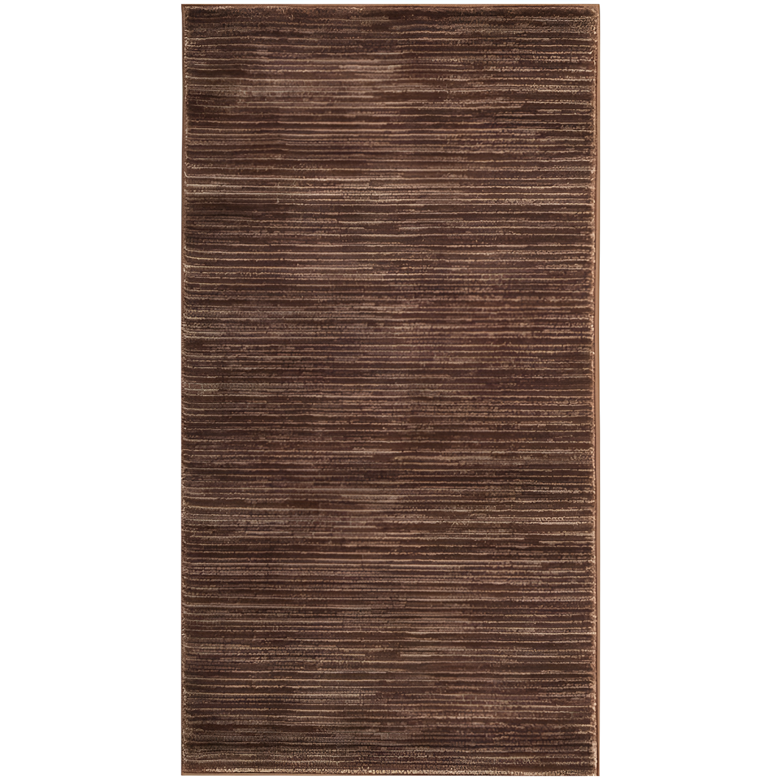 Brown Hand-knotted Round Synthetic Area Rug, 2' x 3'