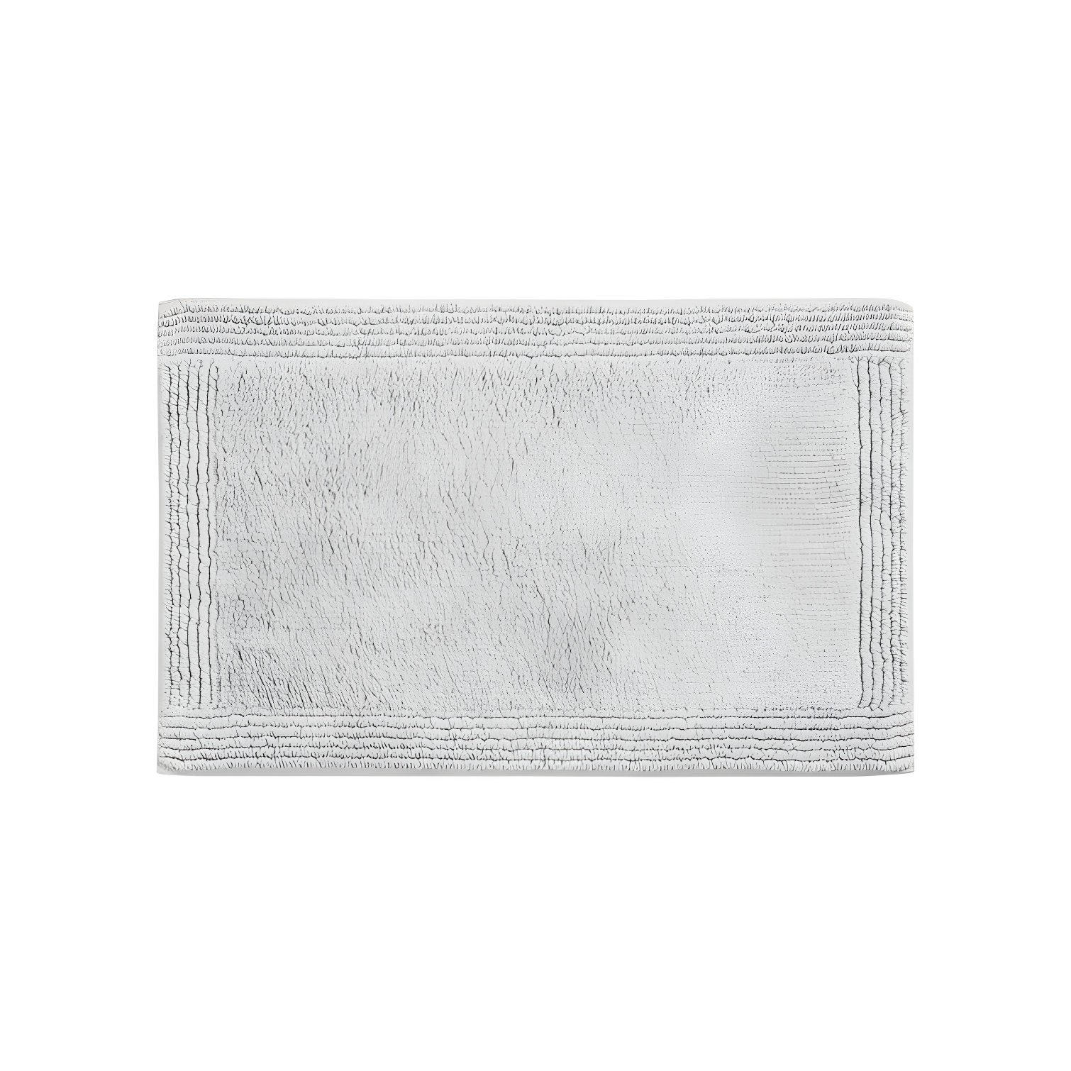 Splendor 1" Gray Cotton Tufted Reversible Bath Rug