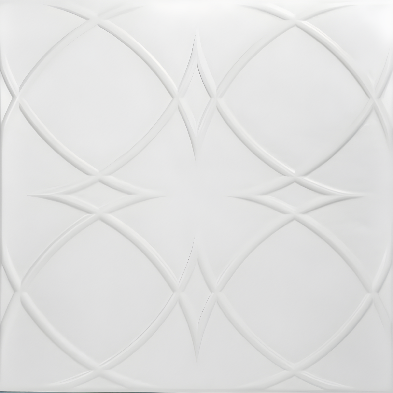 White Heron Polystyrene Glue-up Ceiling Tile with Geometric Design