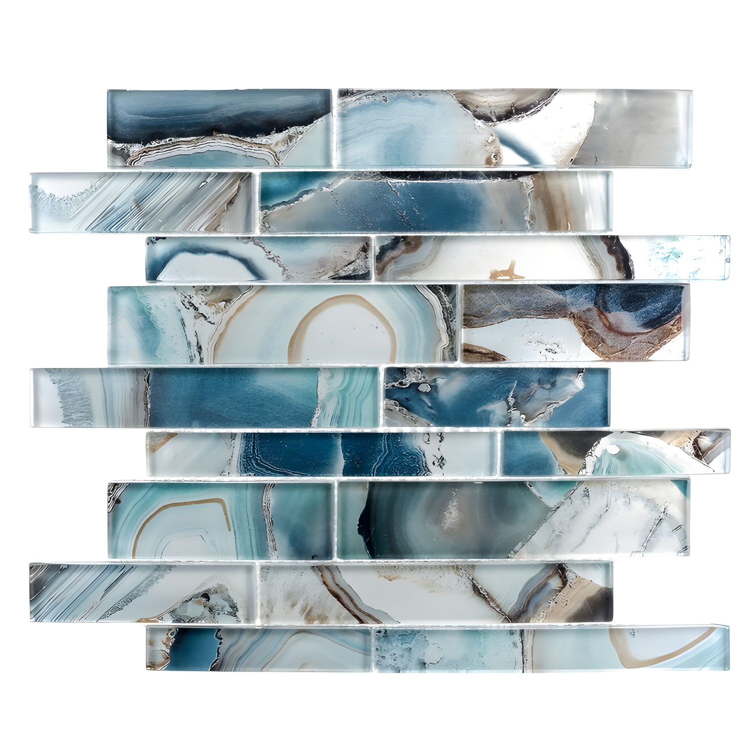 Capri Glass Agate Inspired Mosaic Tile for Walls