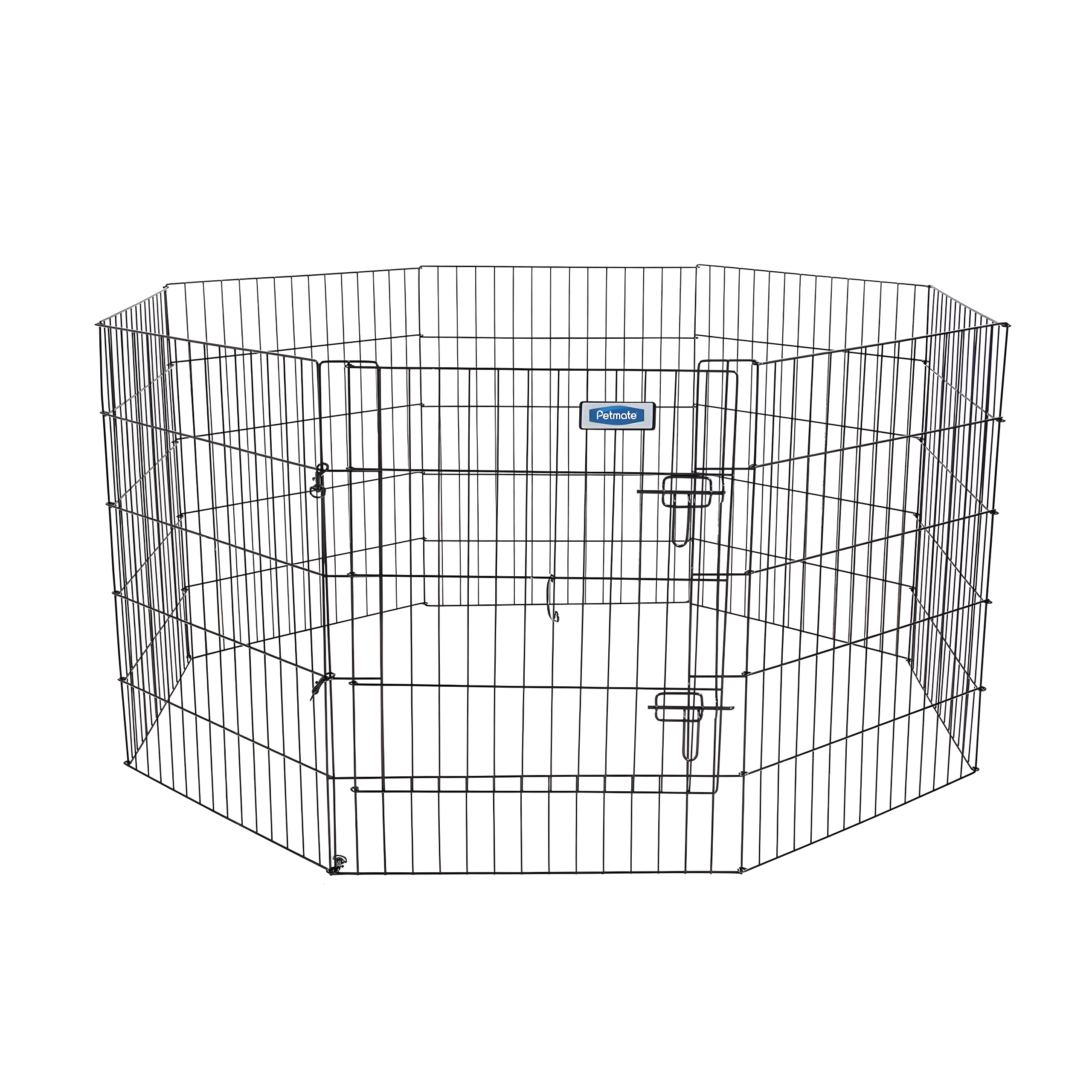 Black Metal Wire Exercise Pen with Door, 30"