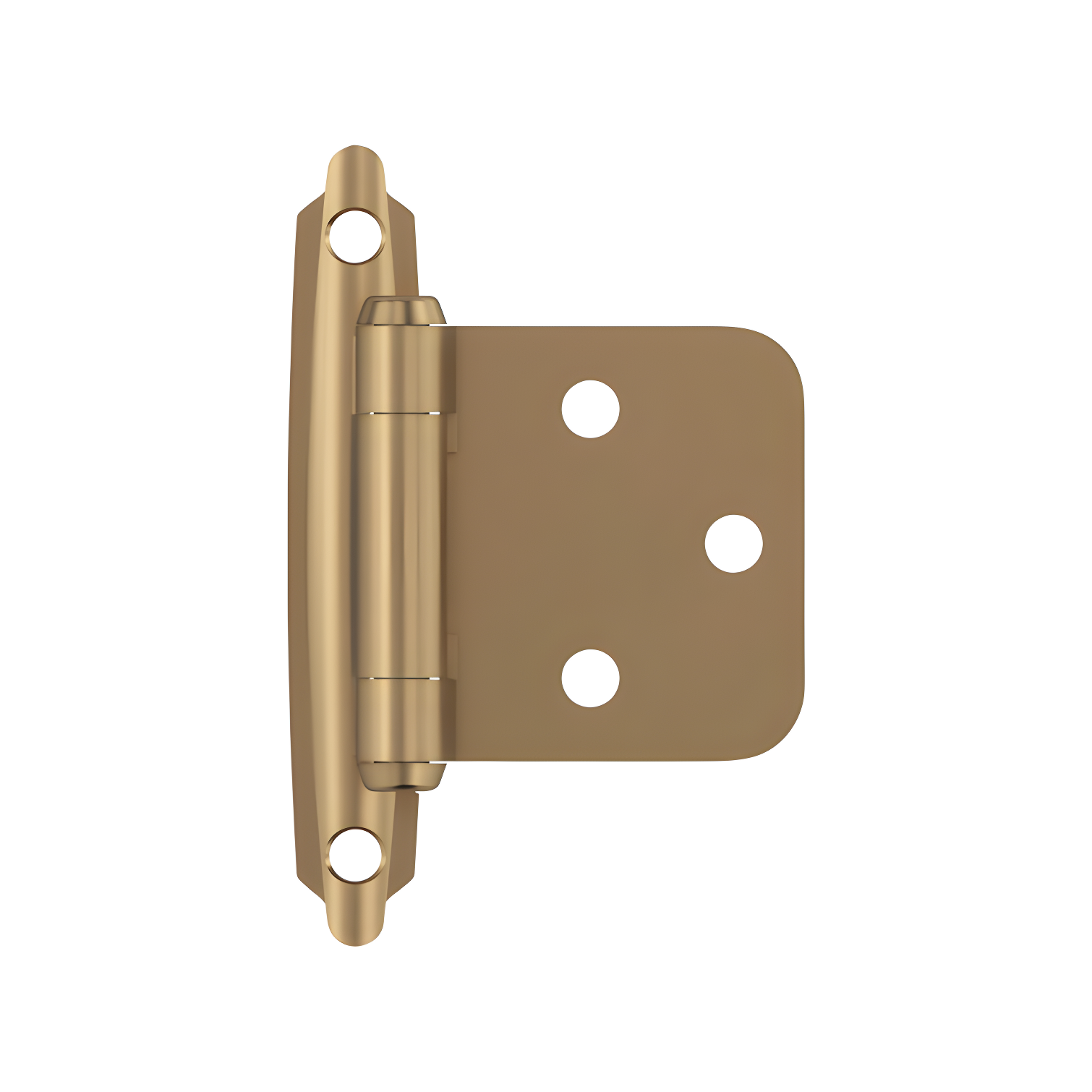 Champagne Bronze Variable Overlay Self-Closing Cabinet Hinges