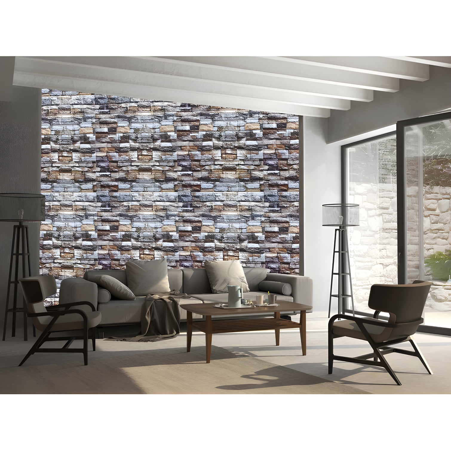 Faux Brick 28" x 28" Peel and Stick Vinyl Wall Panels