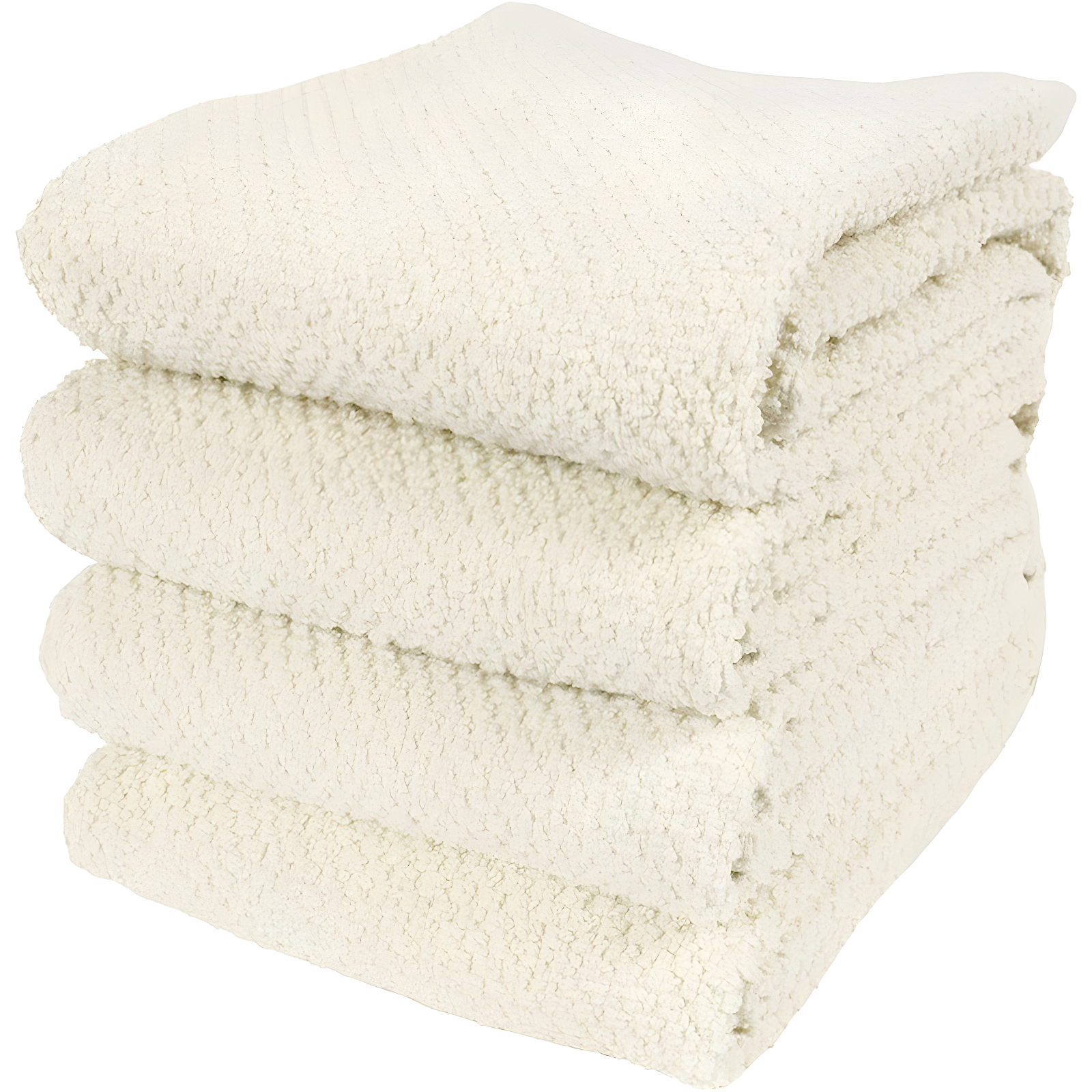 Cream Cotton Popcorn Terry Kitchen Towels Set of 4