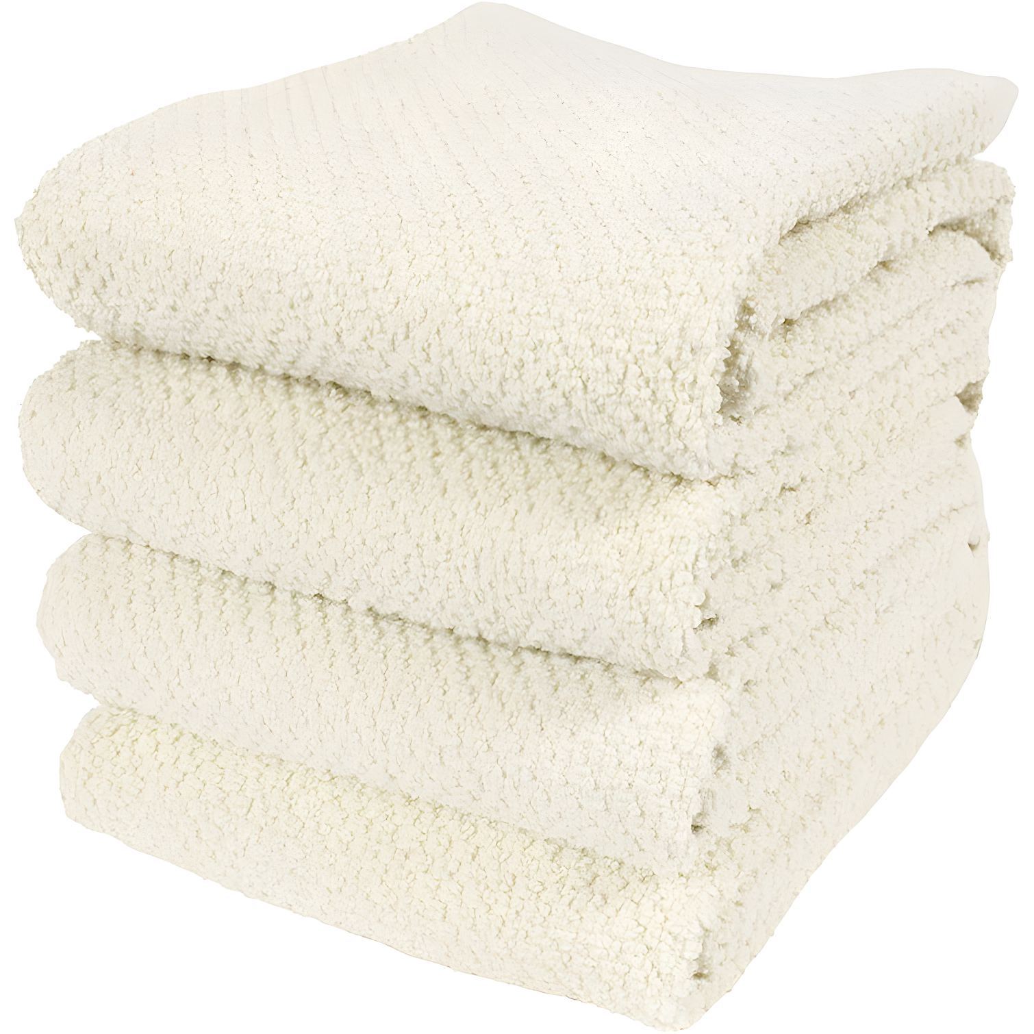 Cream Cotton Popcorn Terry Kitchen Towels Set of 4