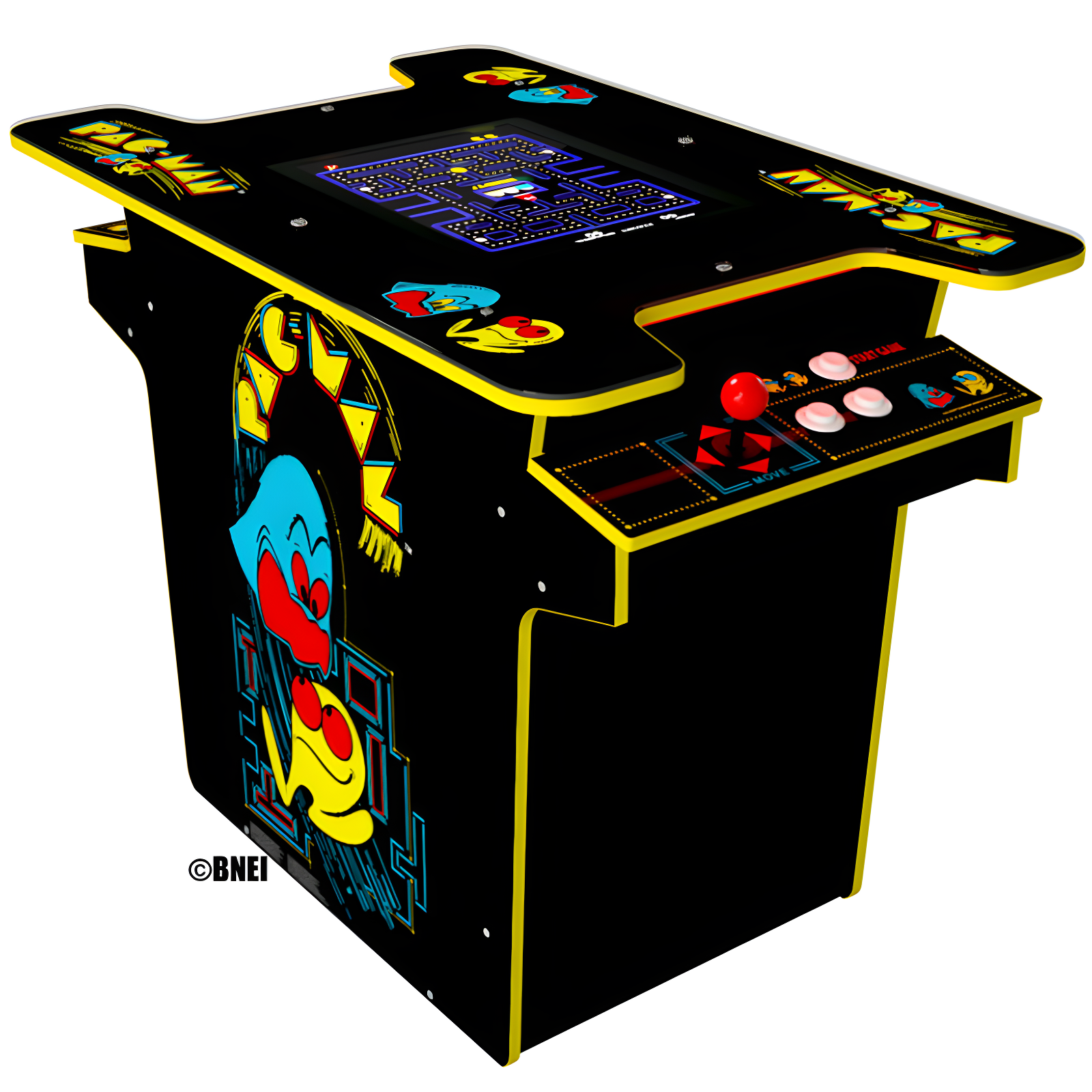 Black 36" Retro Pac-Man Head-to-Head Arcade Table