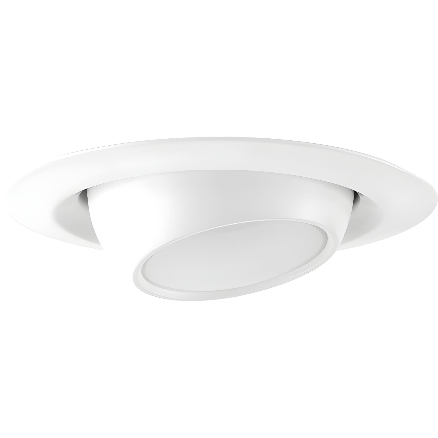 4" White Frosted Polycarbonate LED Recessed Trim