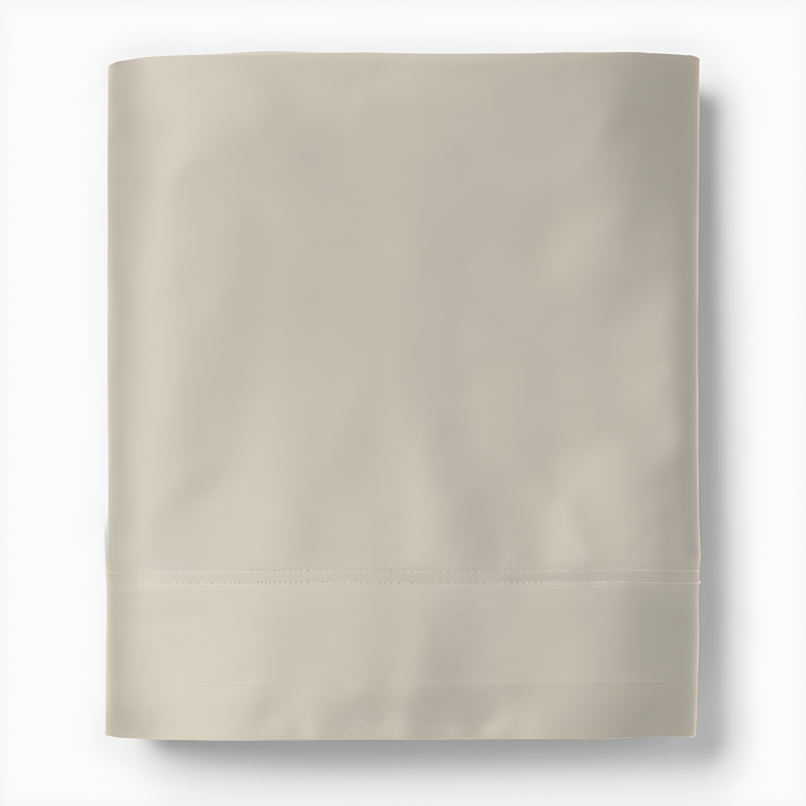 Ivory Full Size Cotton Percale Flat Sheet