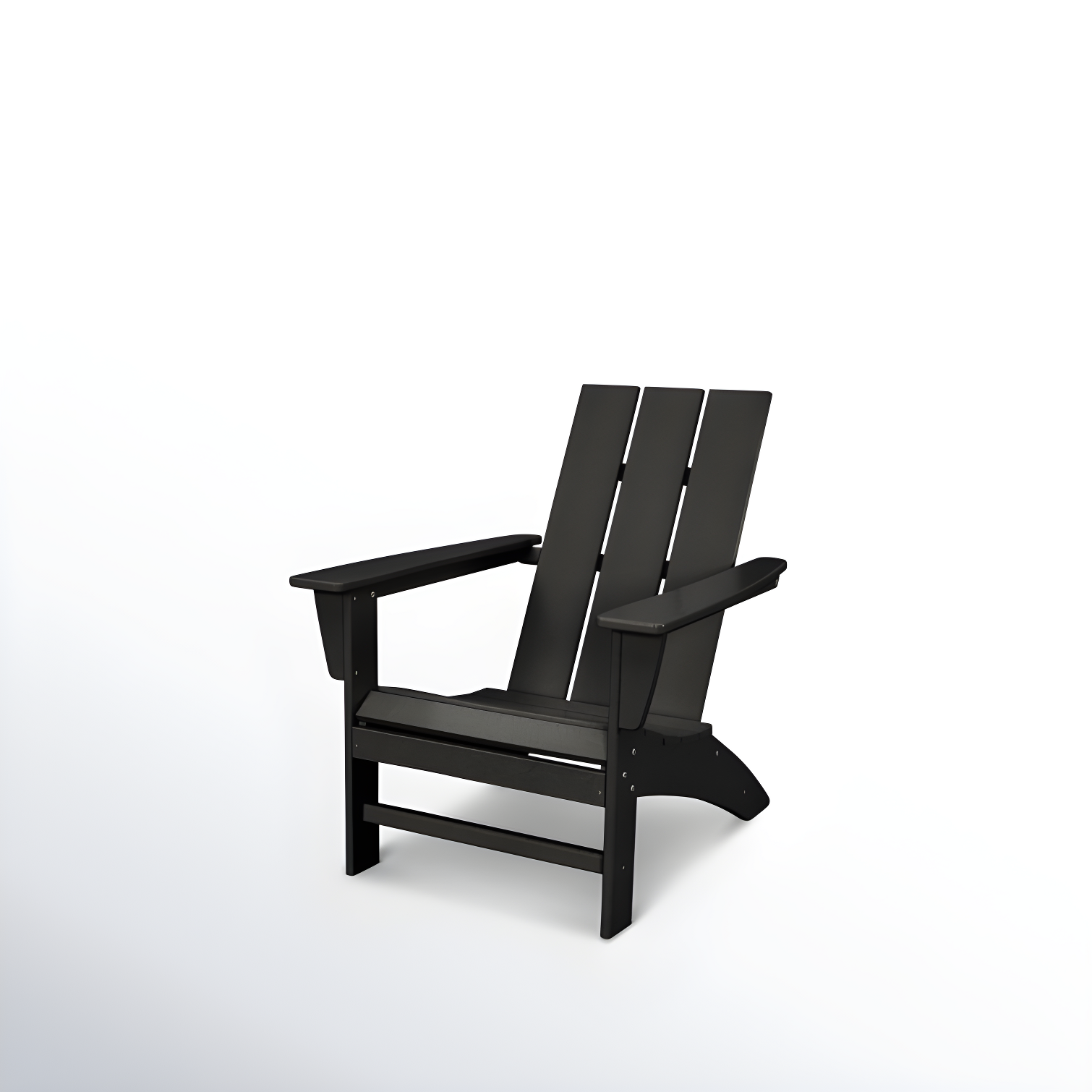 Syracuse Modern Black POLYWOOD Adirondack Outdoor Chair