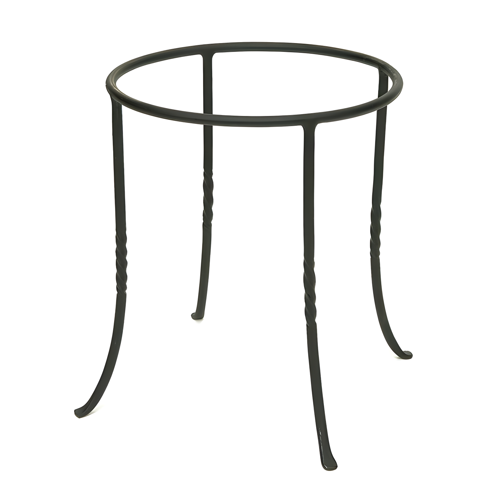 14" Black Wrought Iron Patio Plant Stand