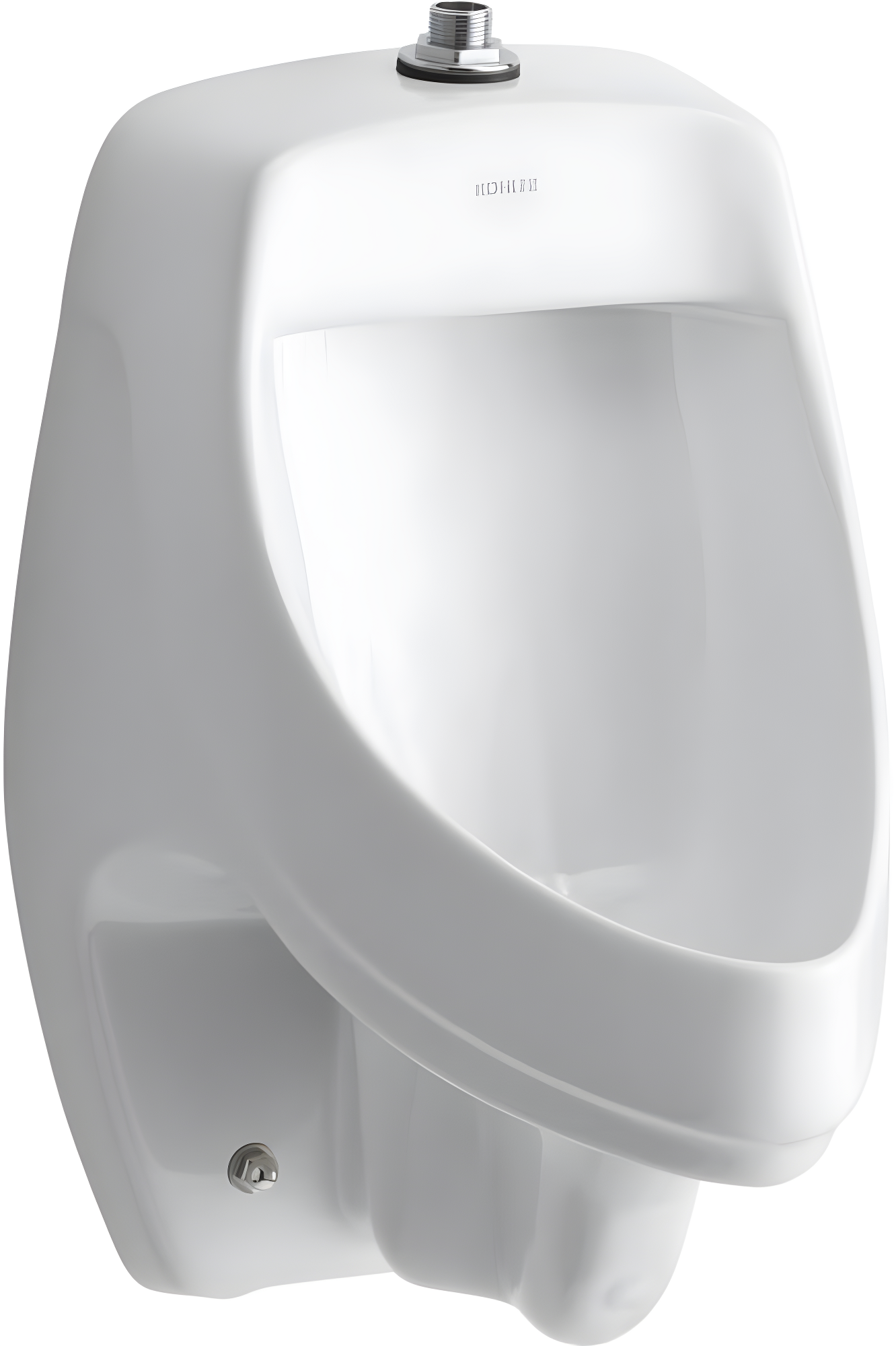 White Vitreous China Wall-Mount Urinal with Top Spud