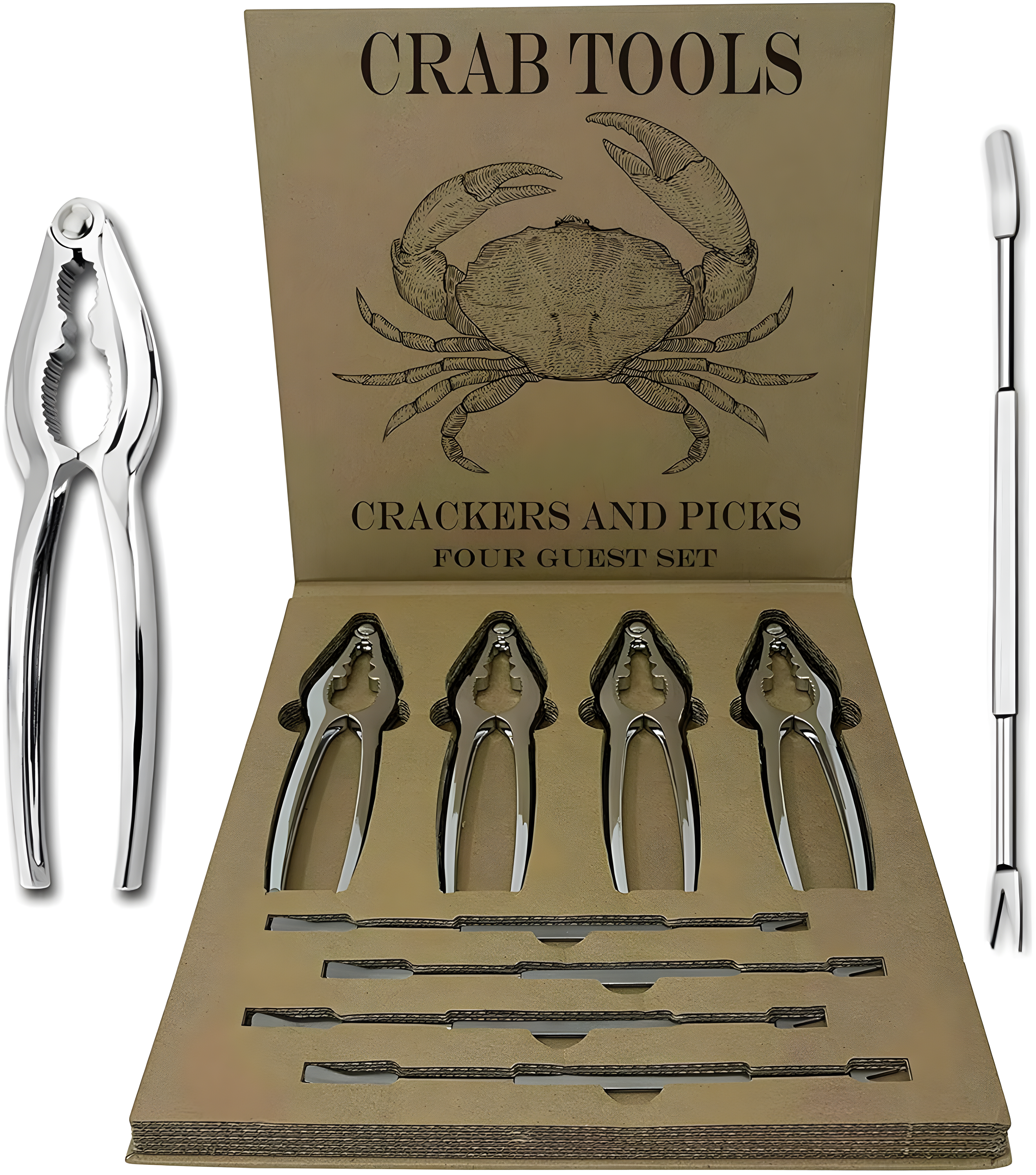 Stainless Steel Crab and Lobster Crackers and Picks Set