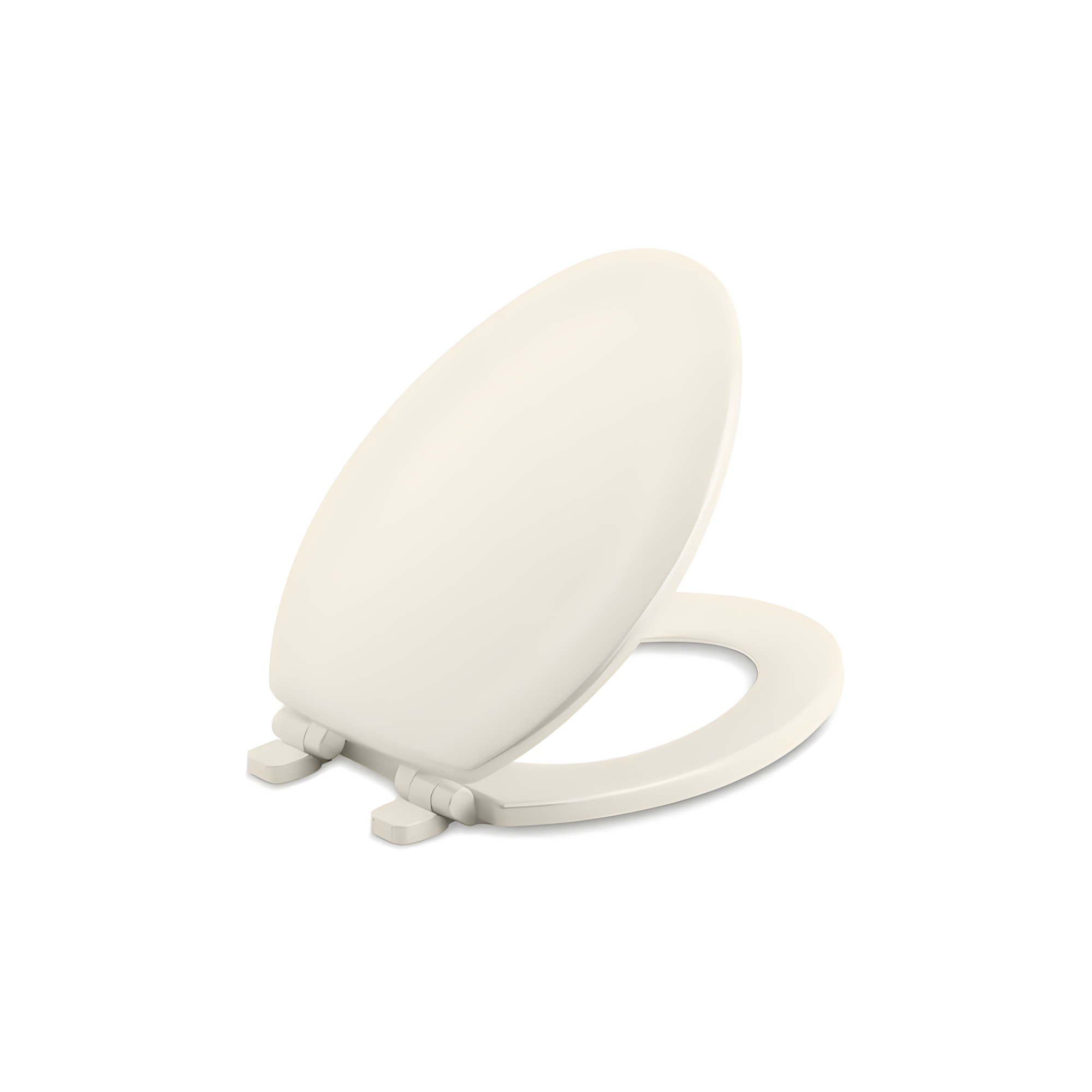 Biscuit Elongated Quiet-Close Wood Toilet Seat