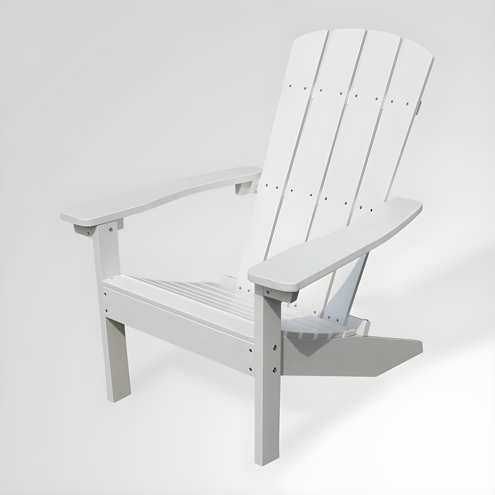 Lakeside White Faux Wood Adirondack Patio Chair