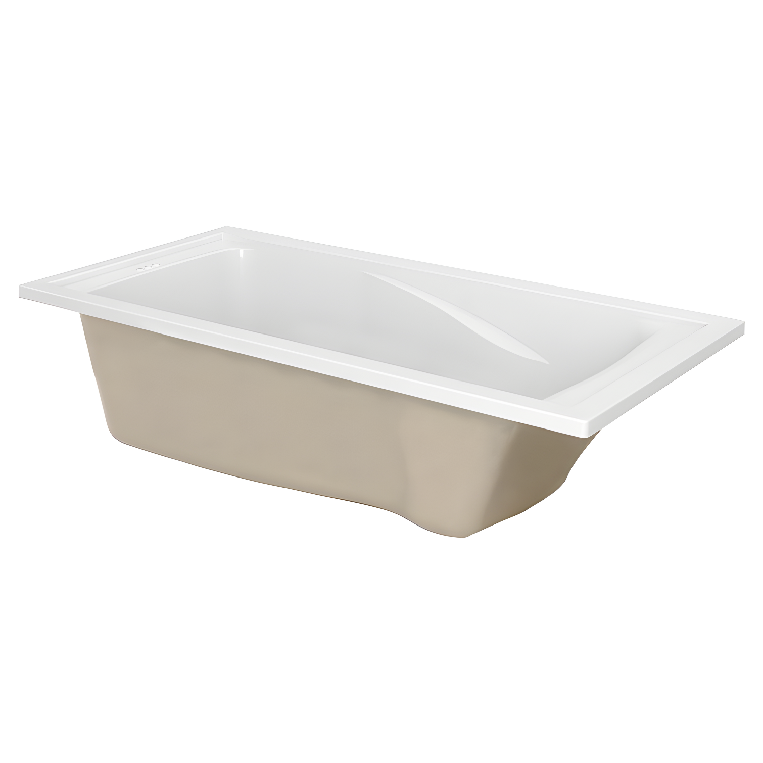 Evolution 72'' x 36'' White Acrylic Drop-In Bathtub