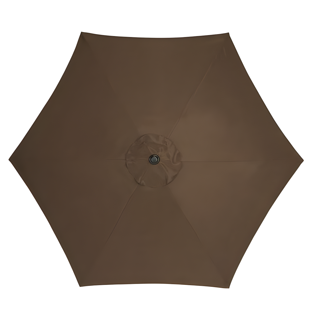 Living Accents 9' Brown Polyester Market Umbrella with Steel Pole