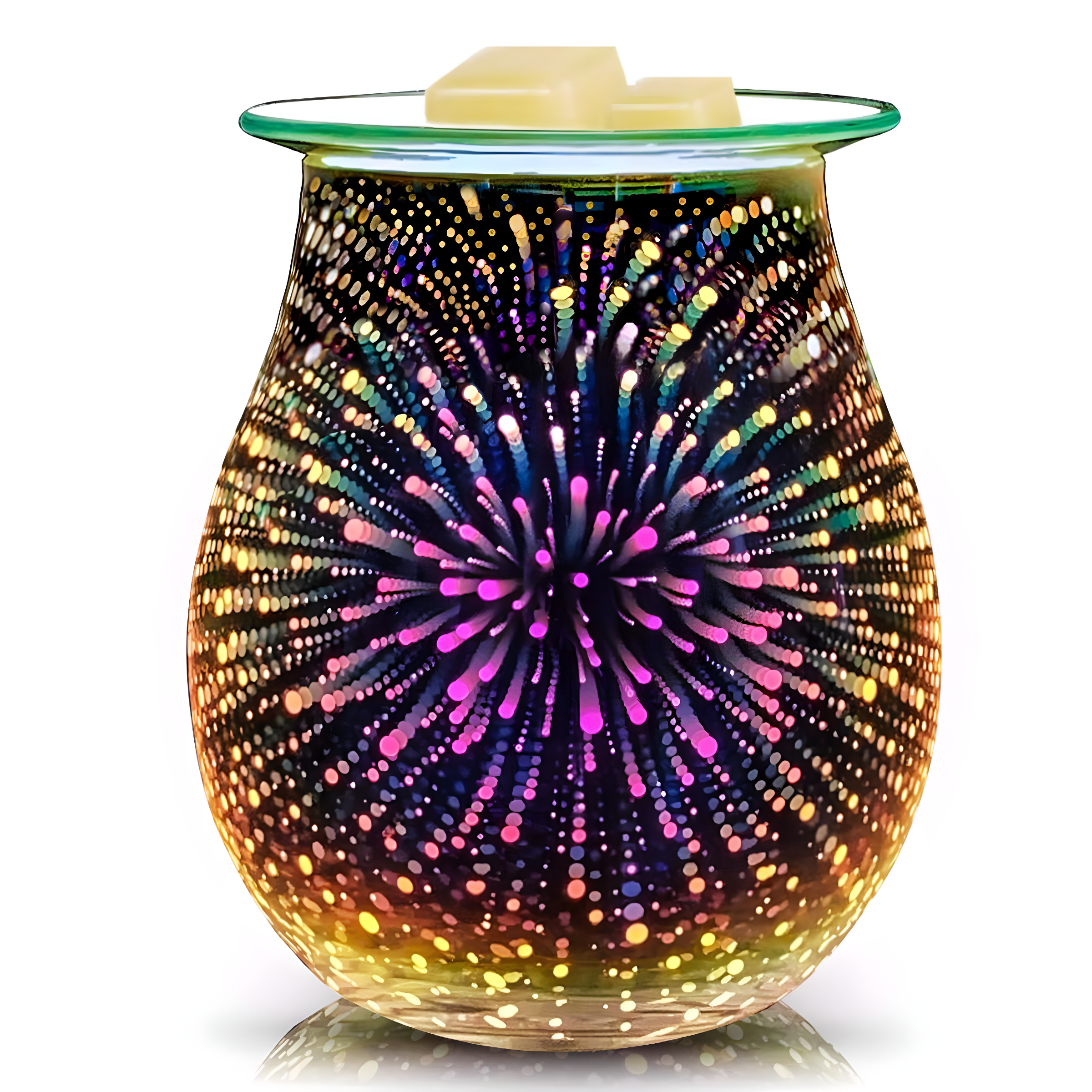 3D Fireworks Glass Electric Wax Melt Warmer