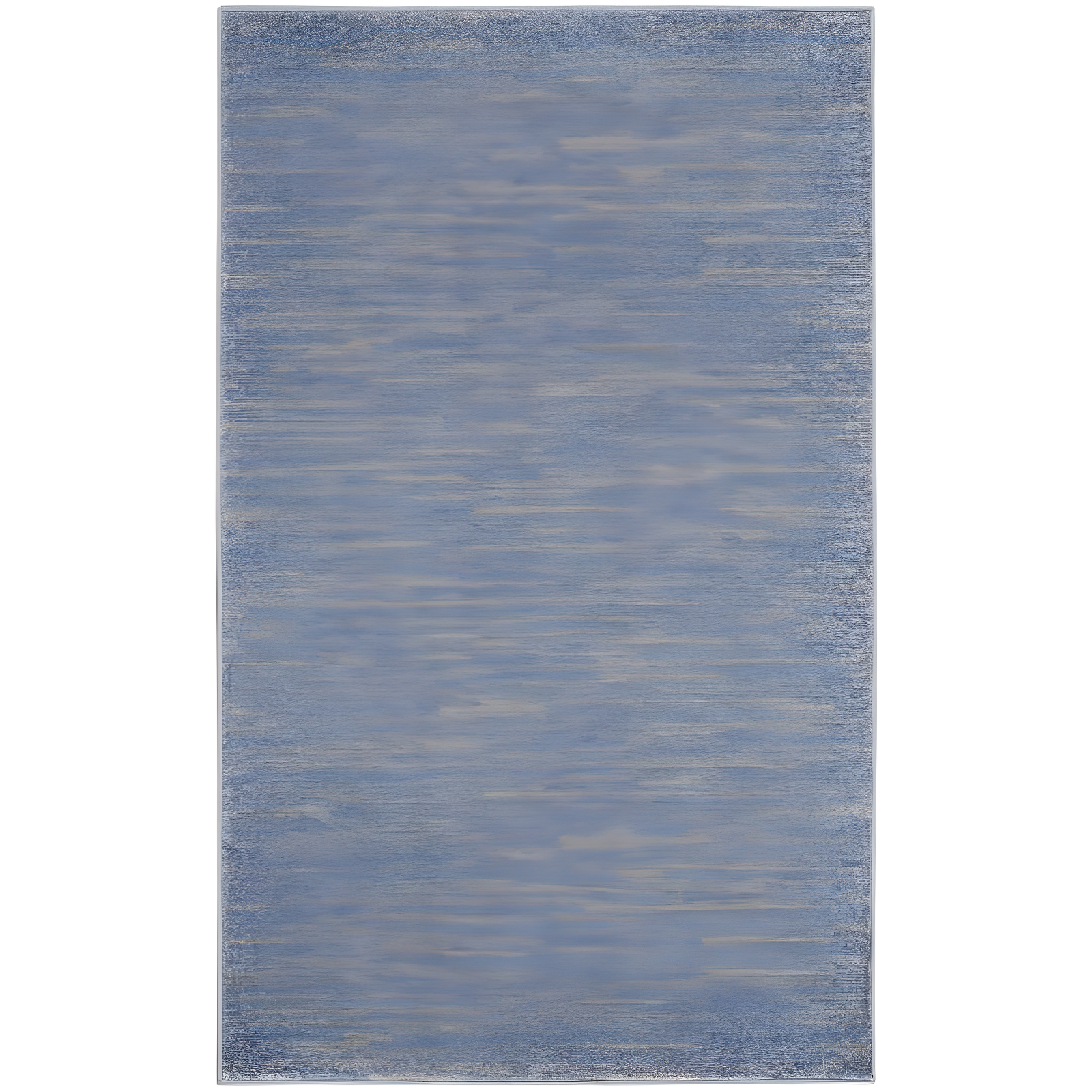 Marled Blue-Grey Contemporary Outdoor Rug, 38x3.5