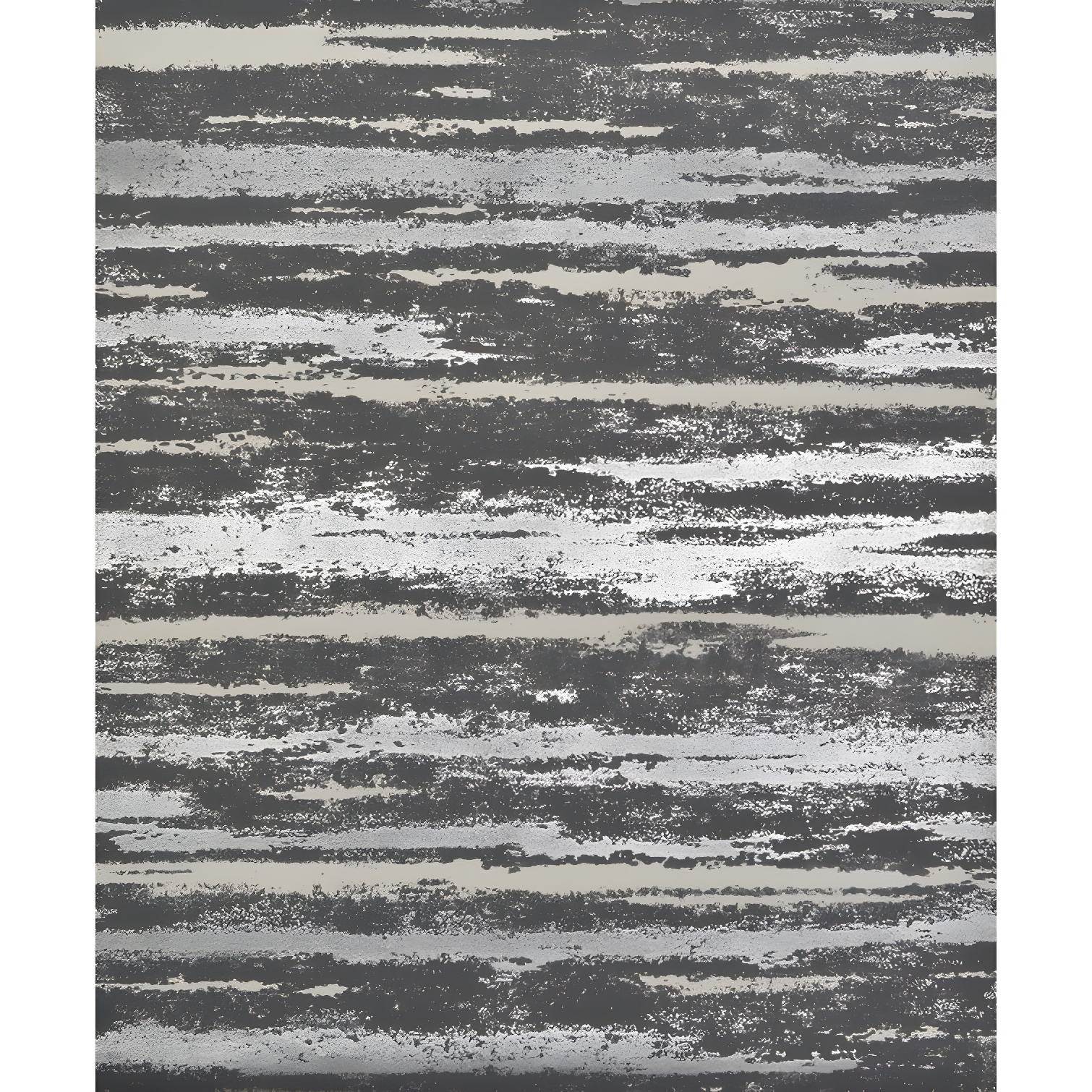 Black and Silver Abstract Striated Nonwoven Wallpaper