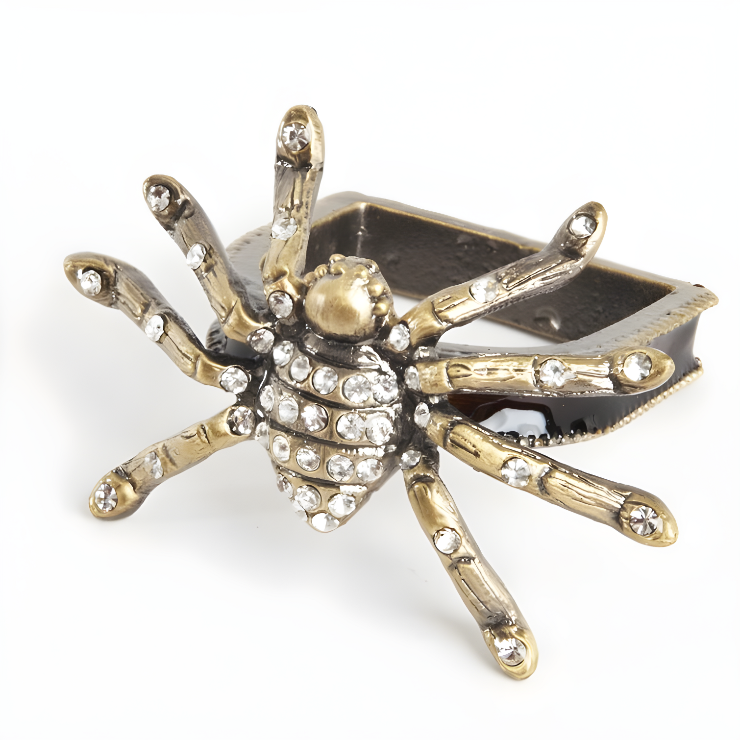 Gold Spider Design Napkin Rings, Set of 4