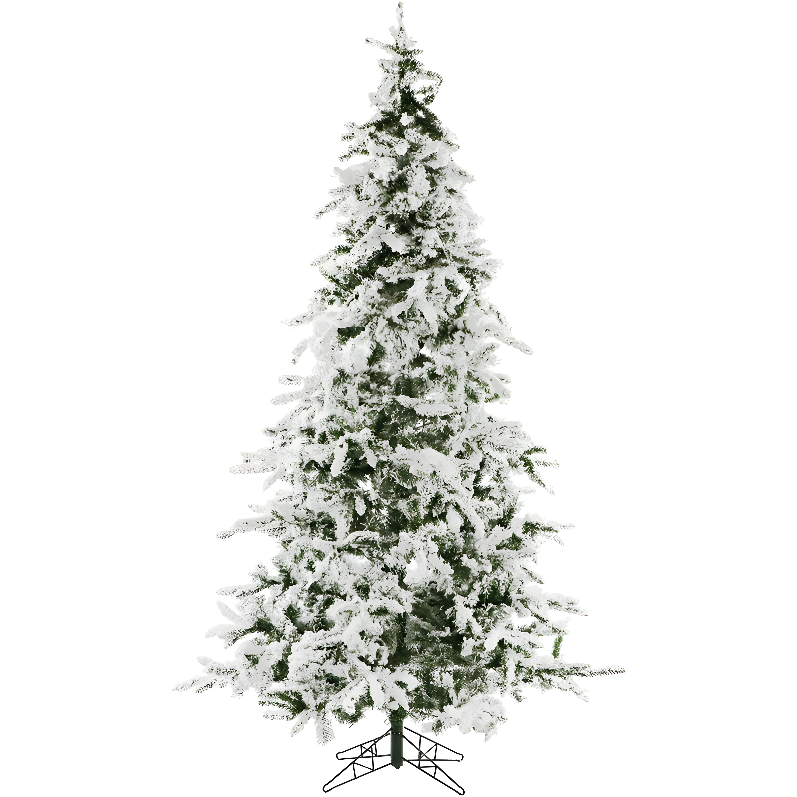 7.5-Foot Snowy White Pine Artificial Christmas Tree with Metal Stand