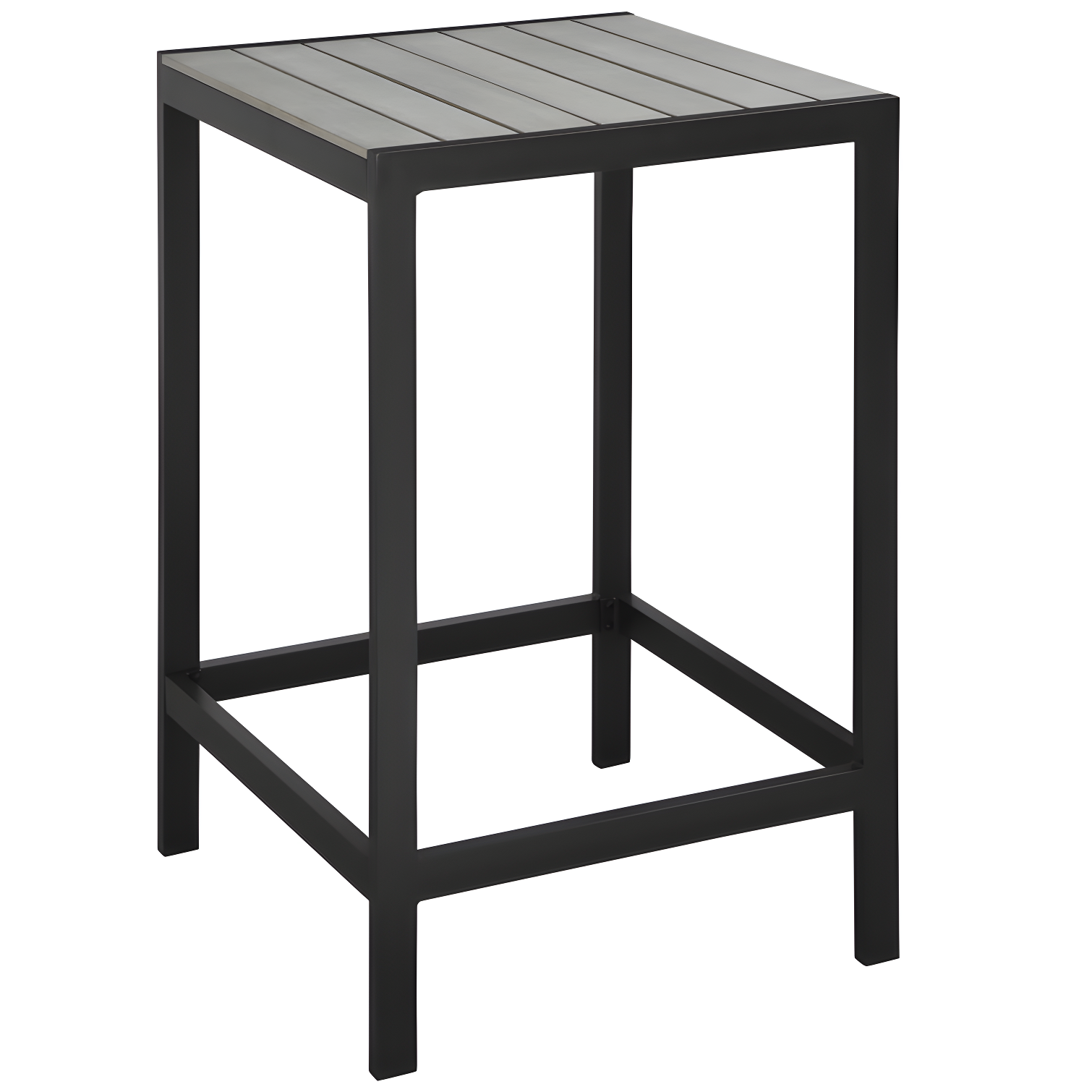 Atlantic Breeze 27.5" Square Brown & Gray Aluminum Bar Table