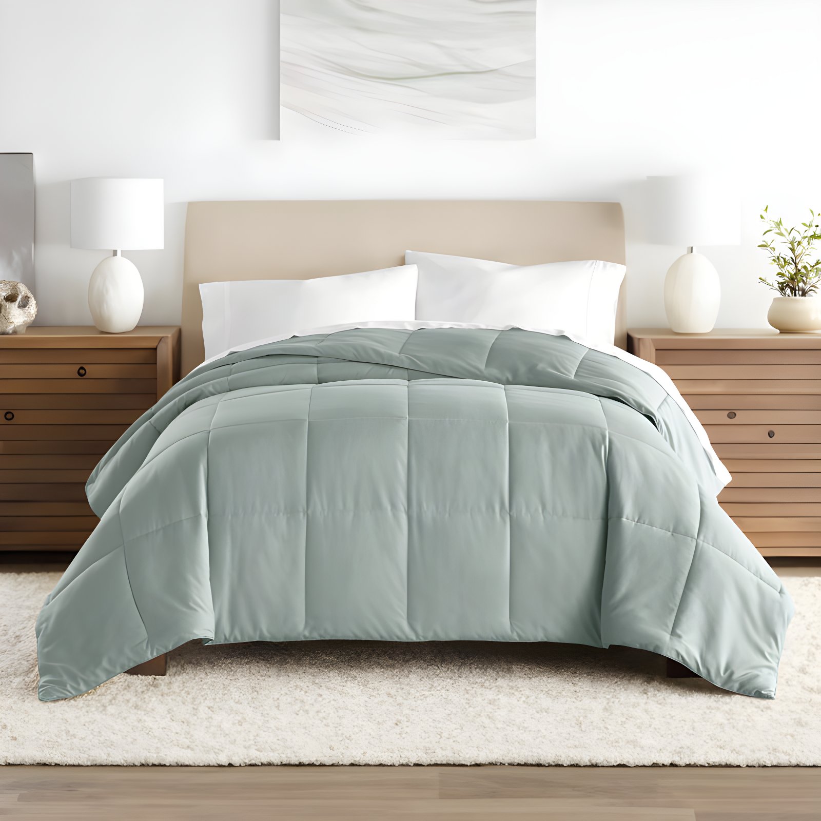 Eucalyptus Full/Queen Reversible Down Alternative Comforter Set