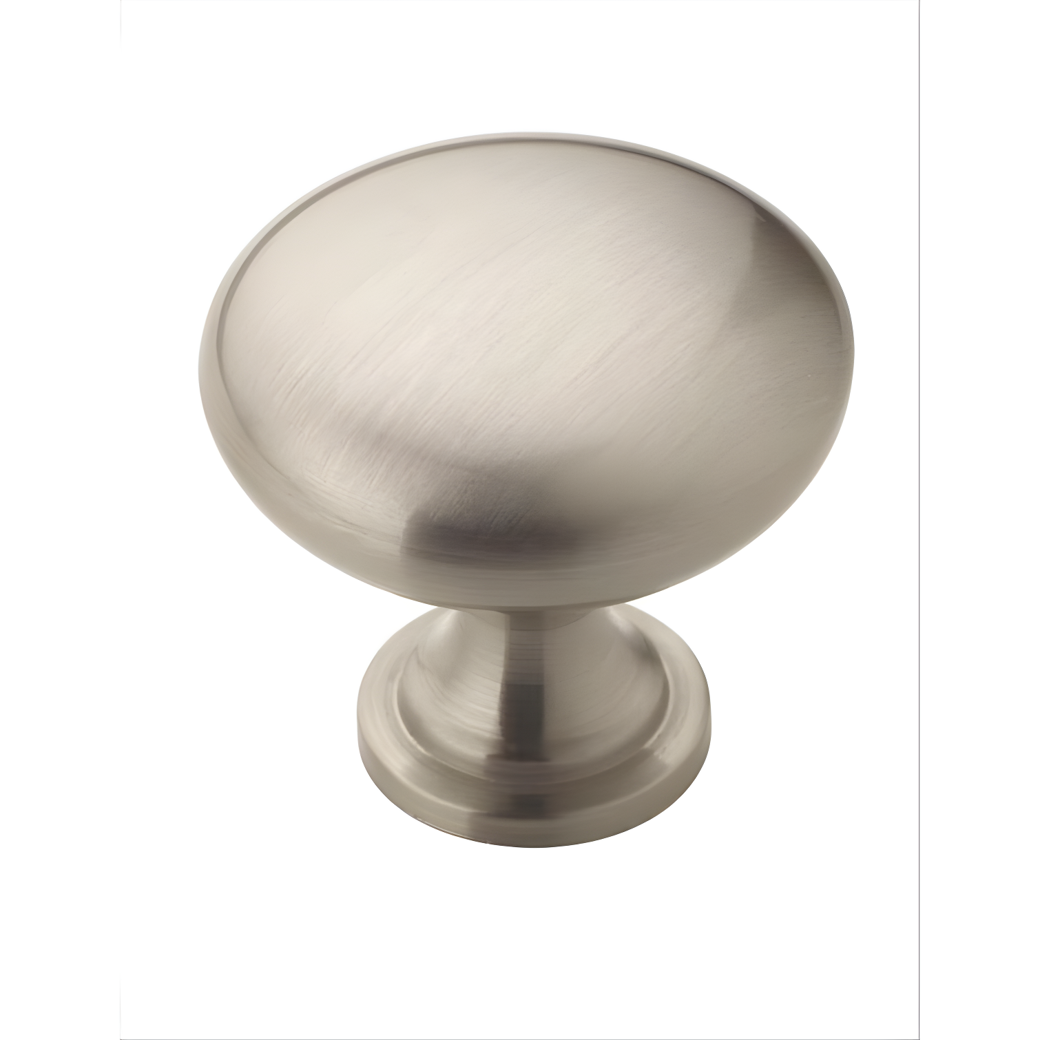 Satin Nickel Round Cabinet Knob with Mounting Hardware