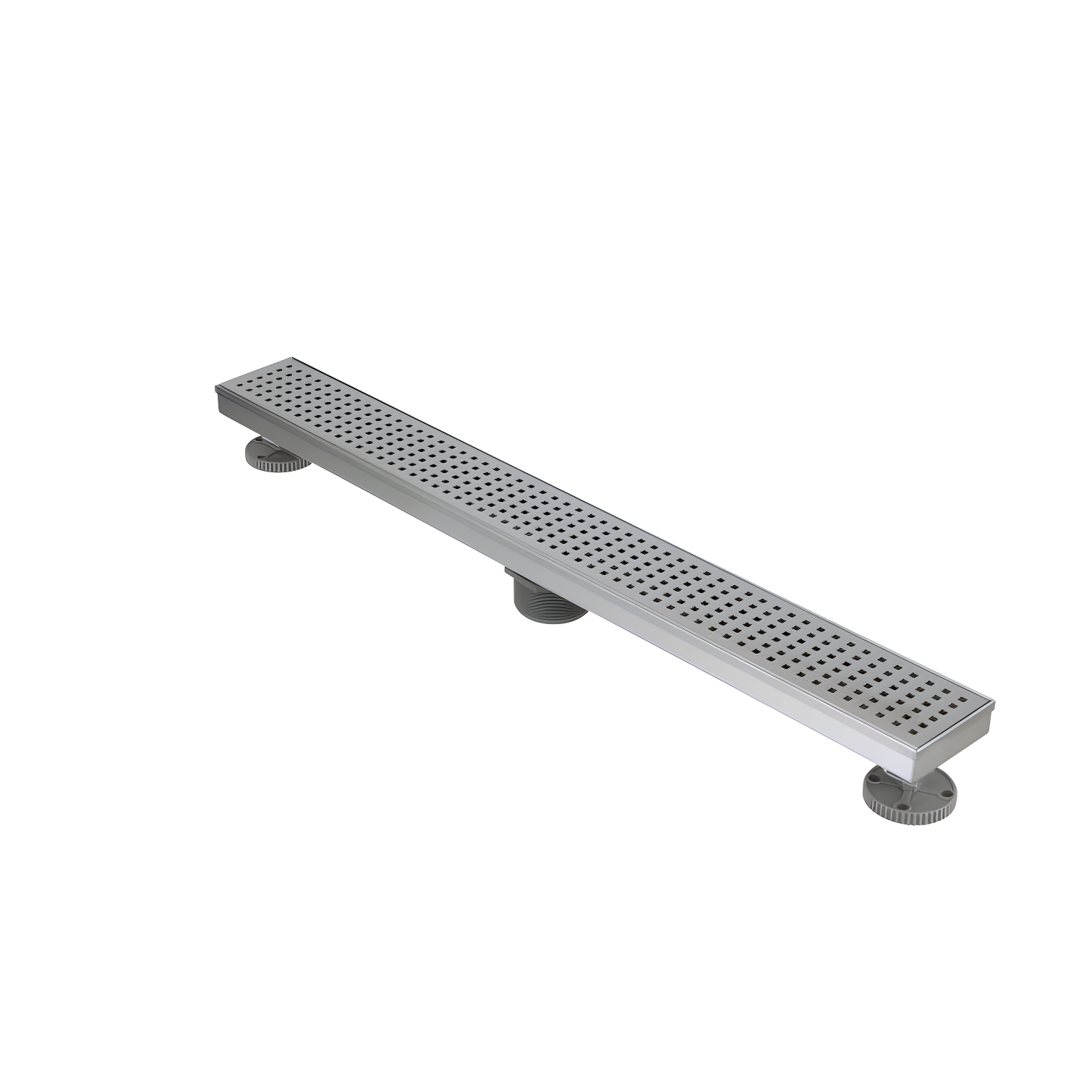 36" Stainless Steel Linear Shower Drain with Square Grate