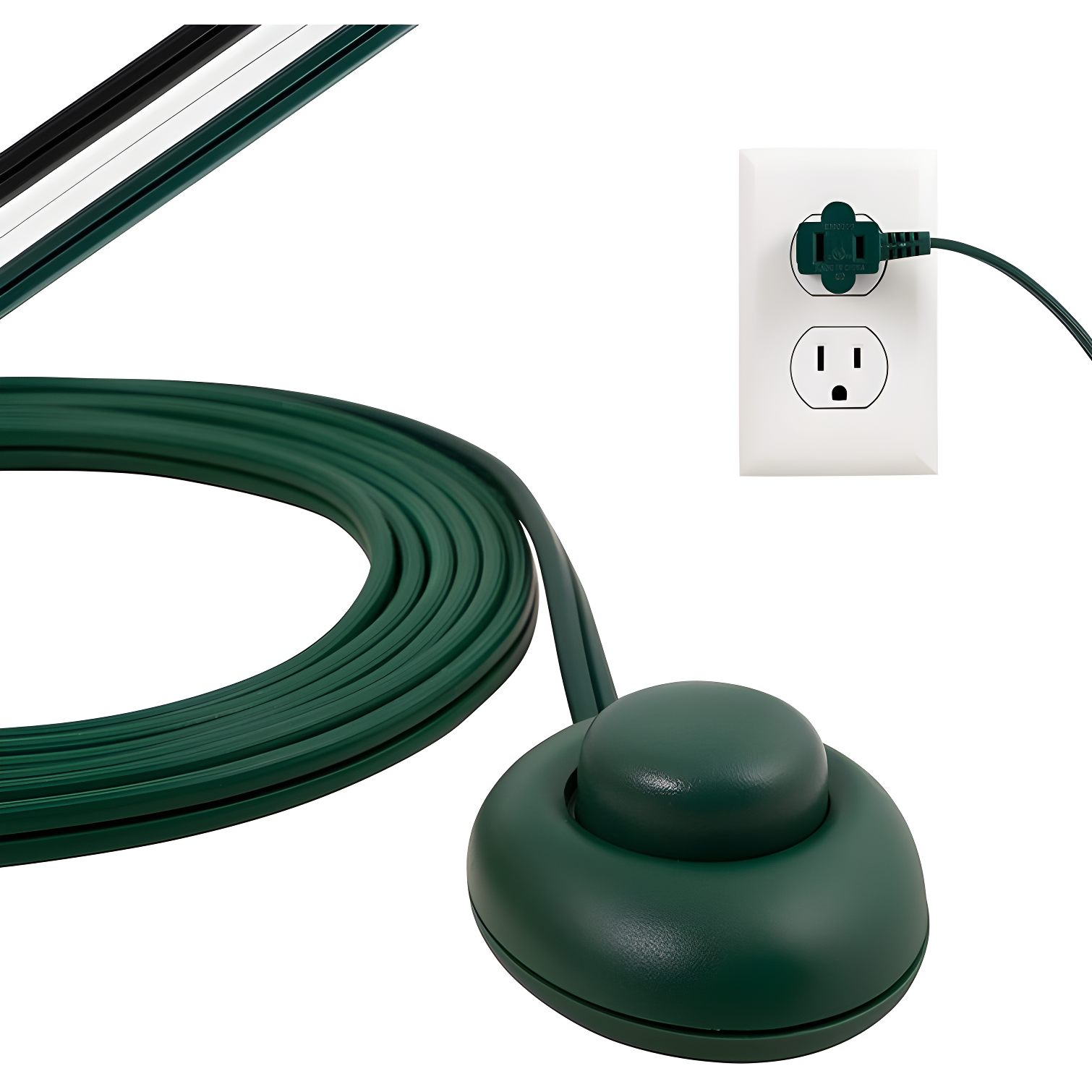 Philips 9-Foot Green Indoor Extension Cord with Footswitch