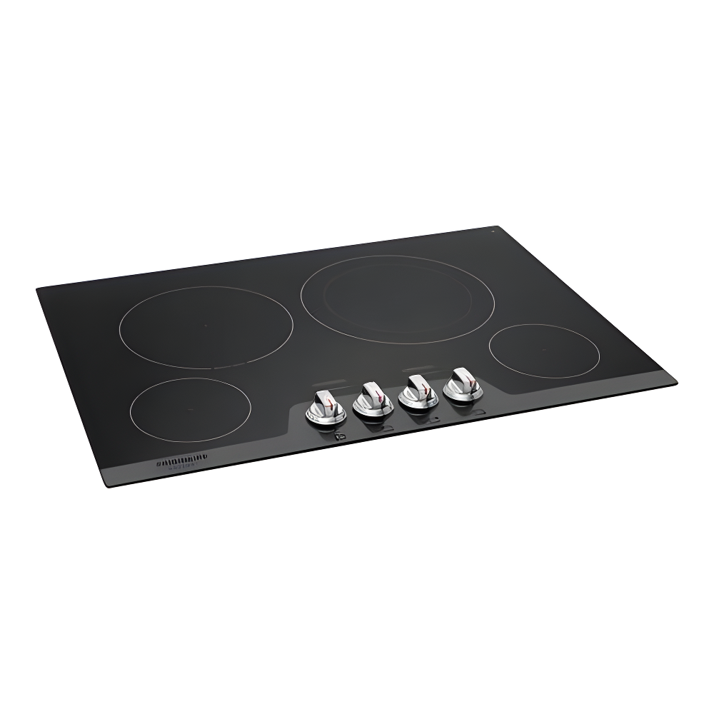 Frigidaire 30'' Black Ceramic Electric Cooktop with Stainless Steel Knobs