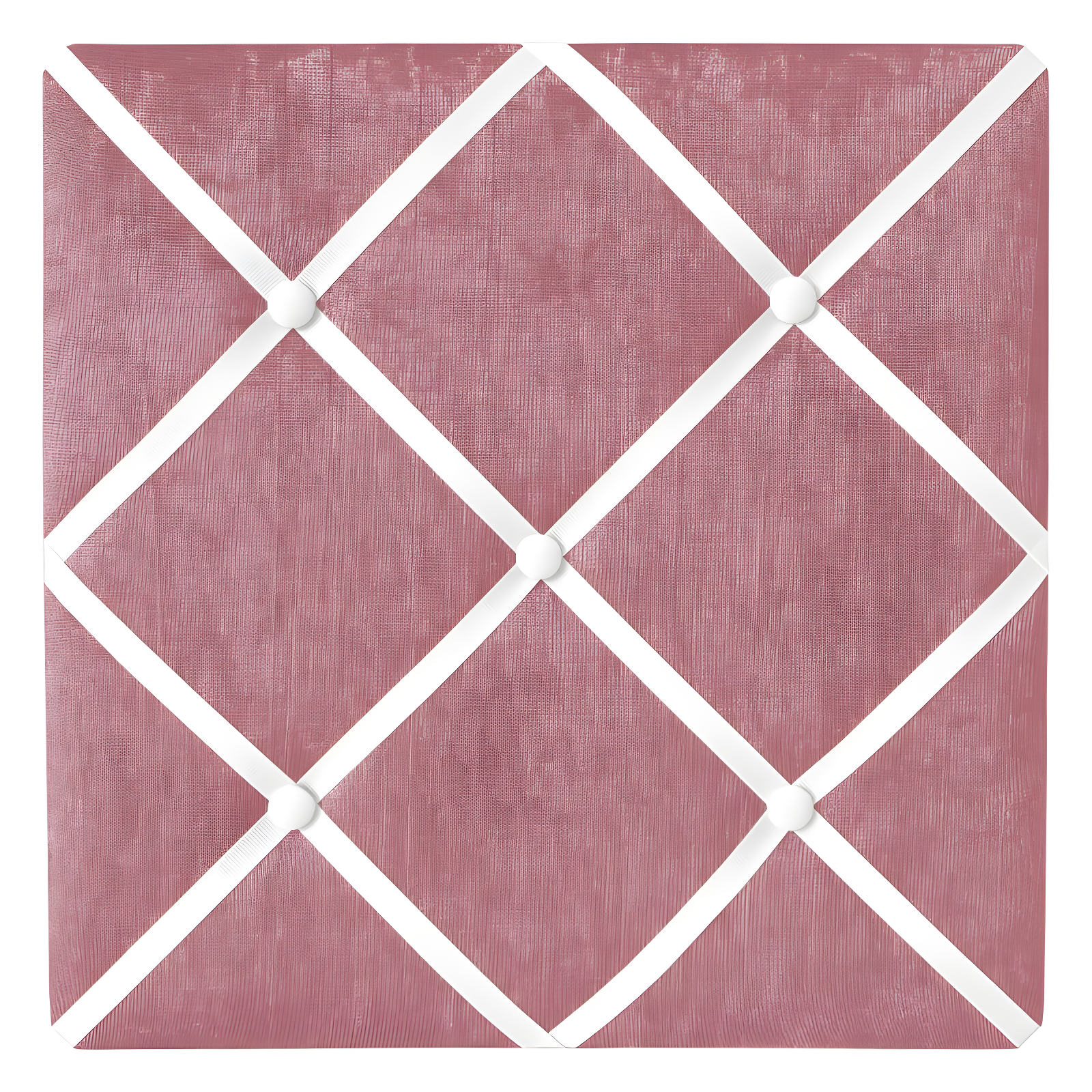 Blush Pink Velvet Fabric Memo Board with White Ribbon