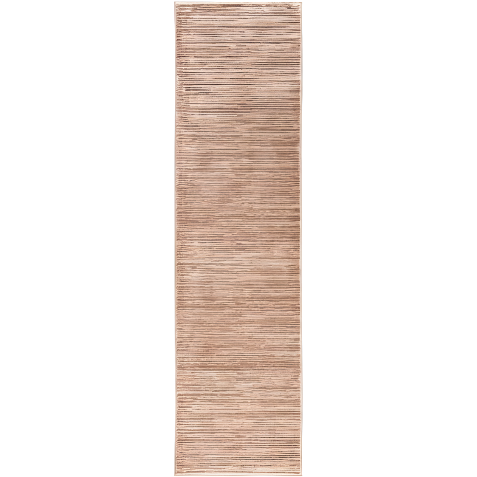 Elysian Light Brown Abstract Easy-Care Runner Rug - 26" x 22'