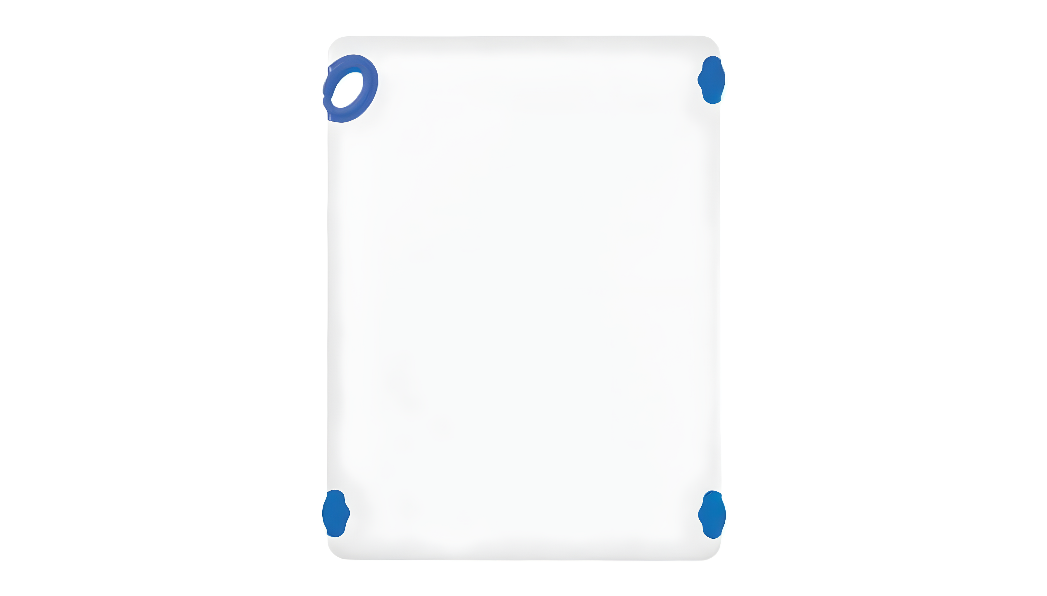 Blue Rectangular Plastic Cutting Board with Non-Slip Feet