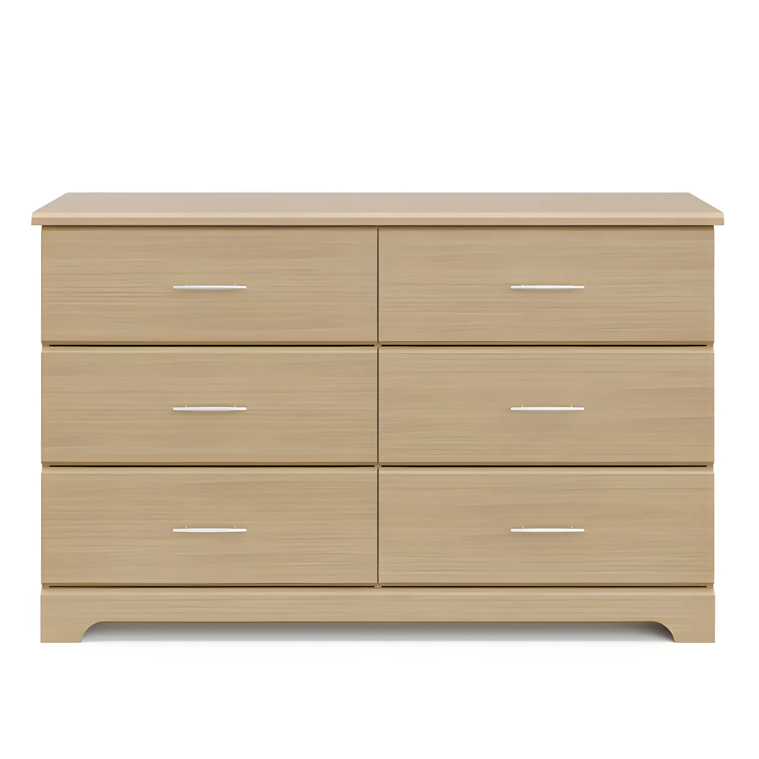 Driftwood 6-Drawer Double Nursery Dresser with Metal Handles