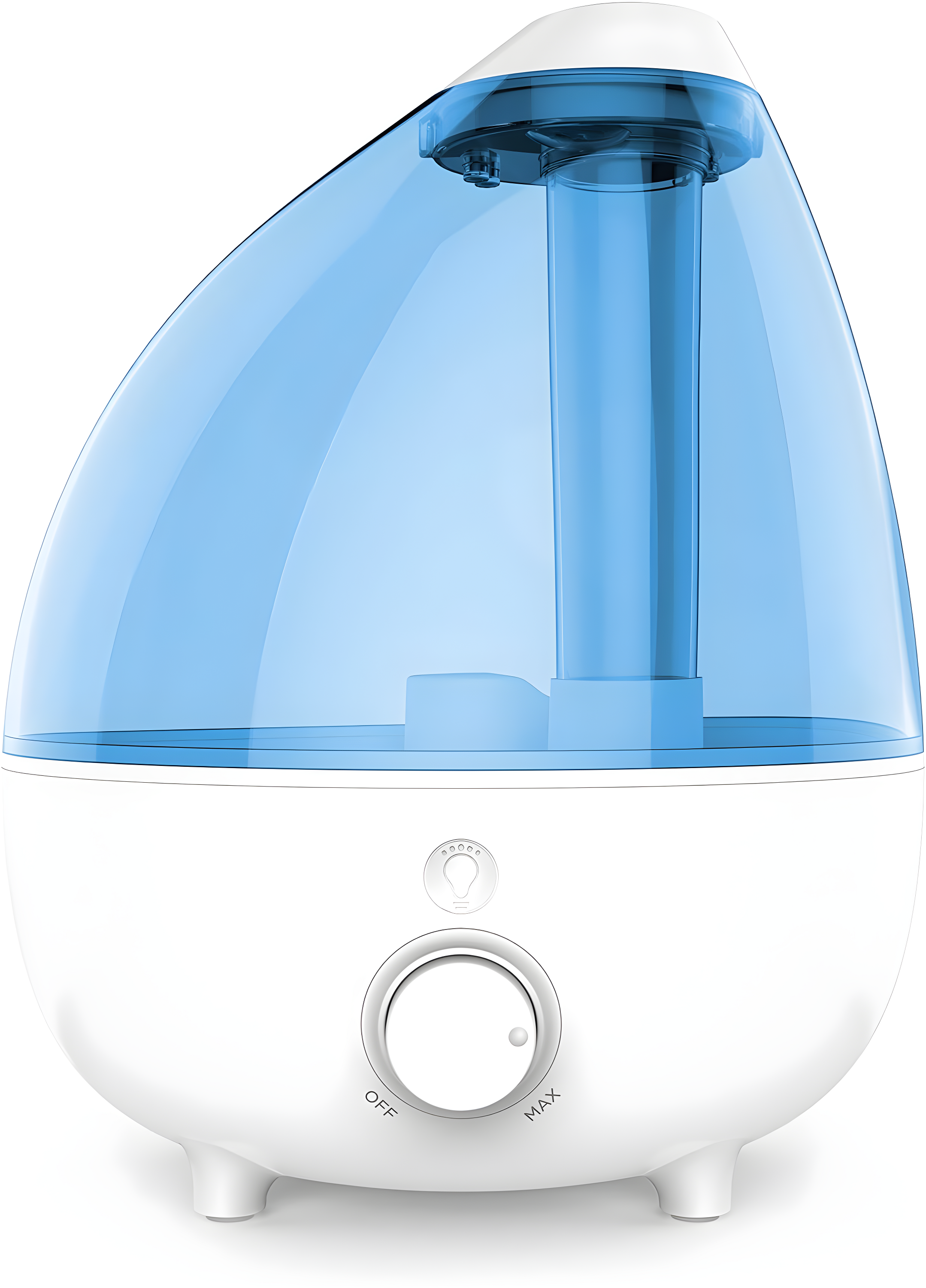 Large White and Blue Ultrasonic Cool Mist Humidifier with Auto Shutoff