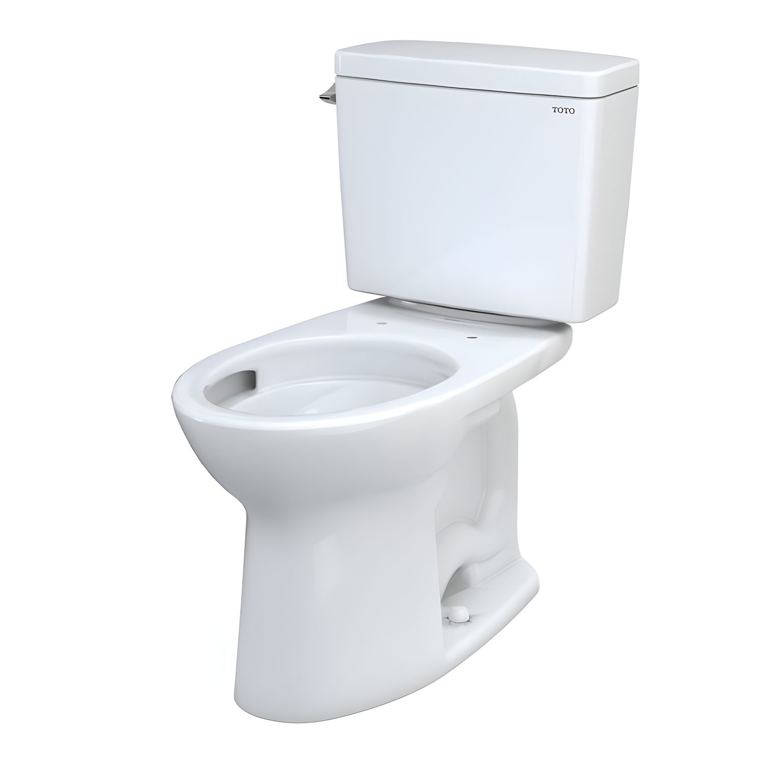 Cotton White Elongated Two-Piece High Efficiency Toilet